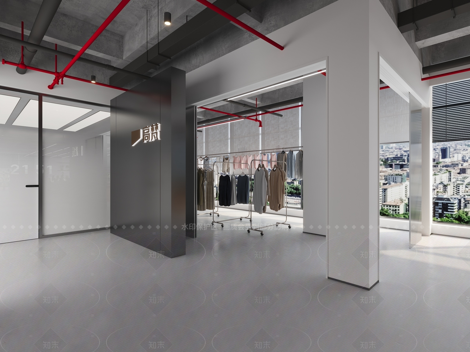 现代办公区3D模型下载【ID:1208322793】