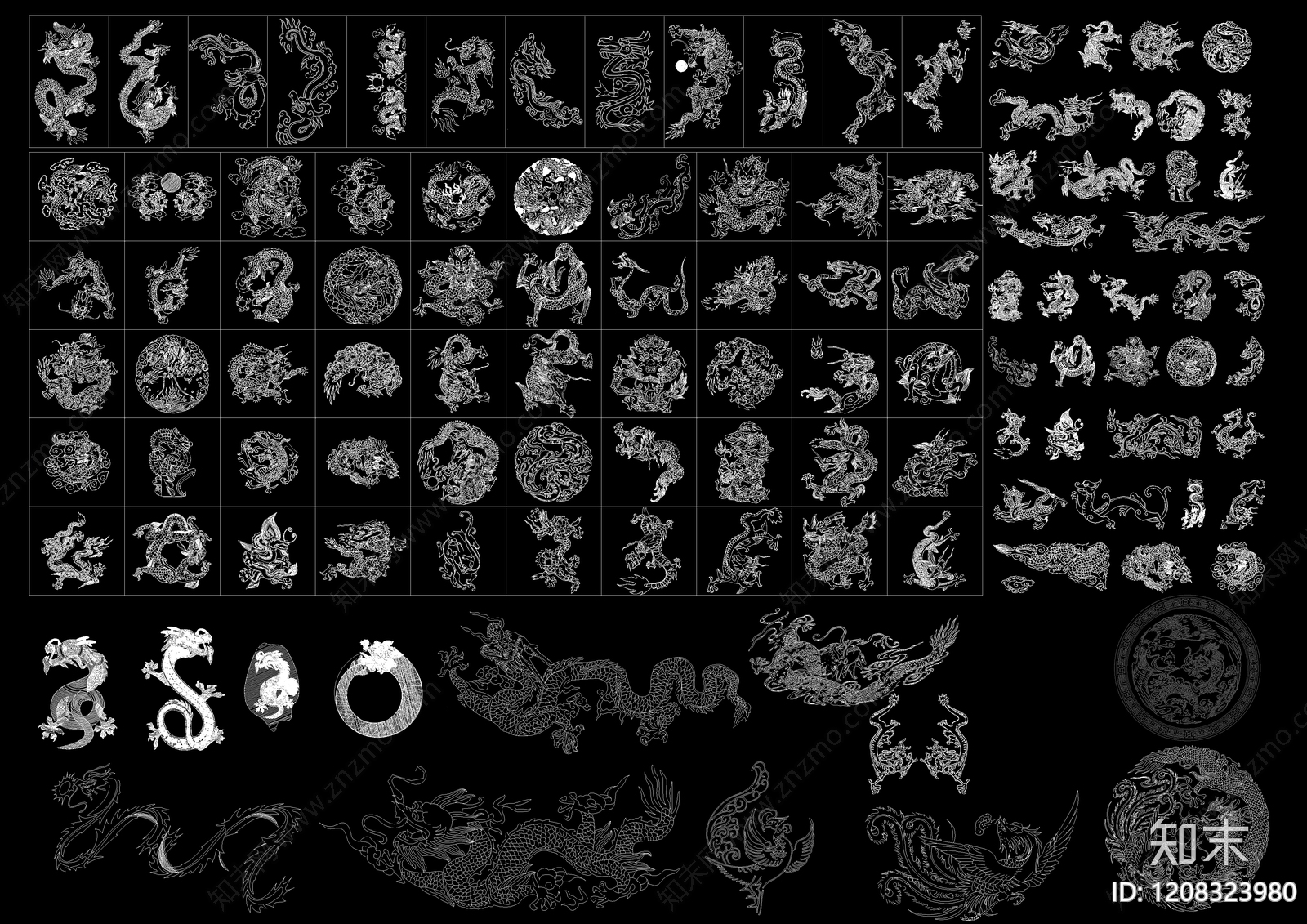 雕塑装饰构件施工图下载【ID:1208323980】