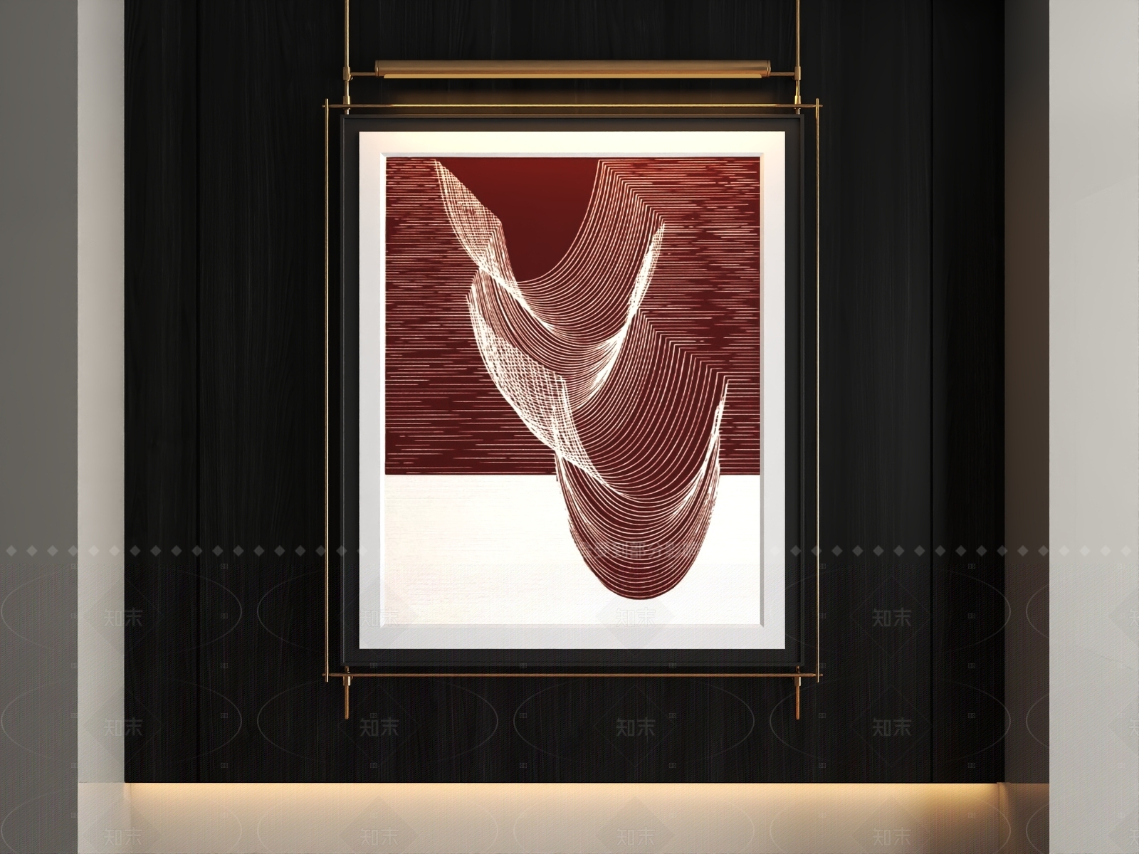 现代侘寂挂画3D模型下载【ID:1208324052】