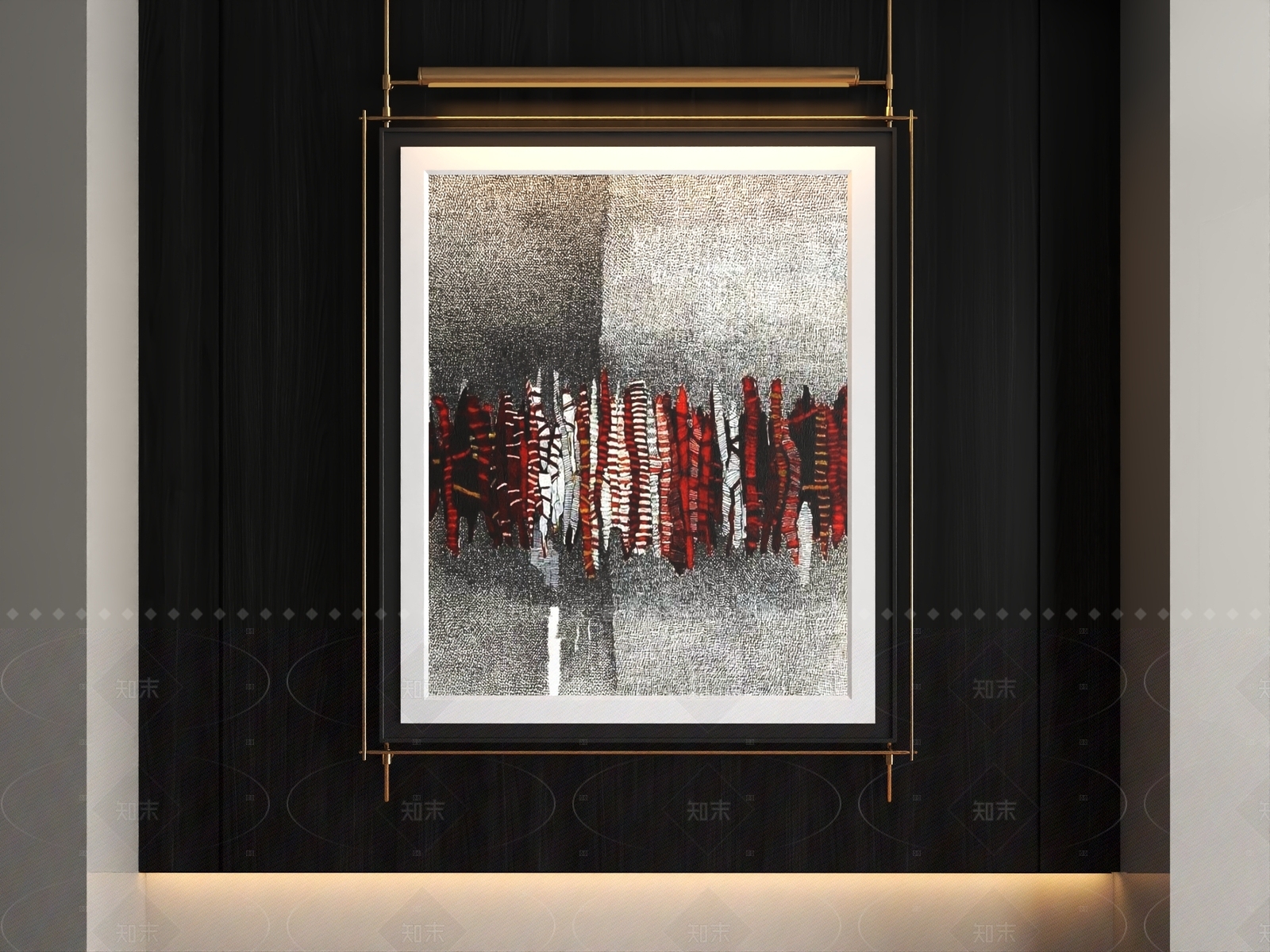 现代中古挂画3D模型下载【ID:1208325006】