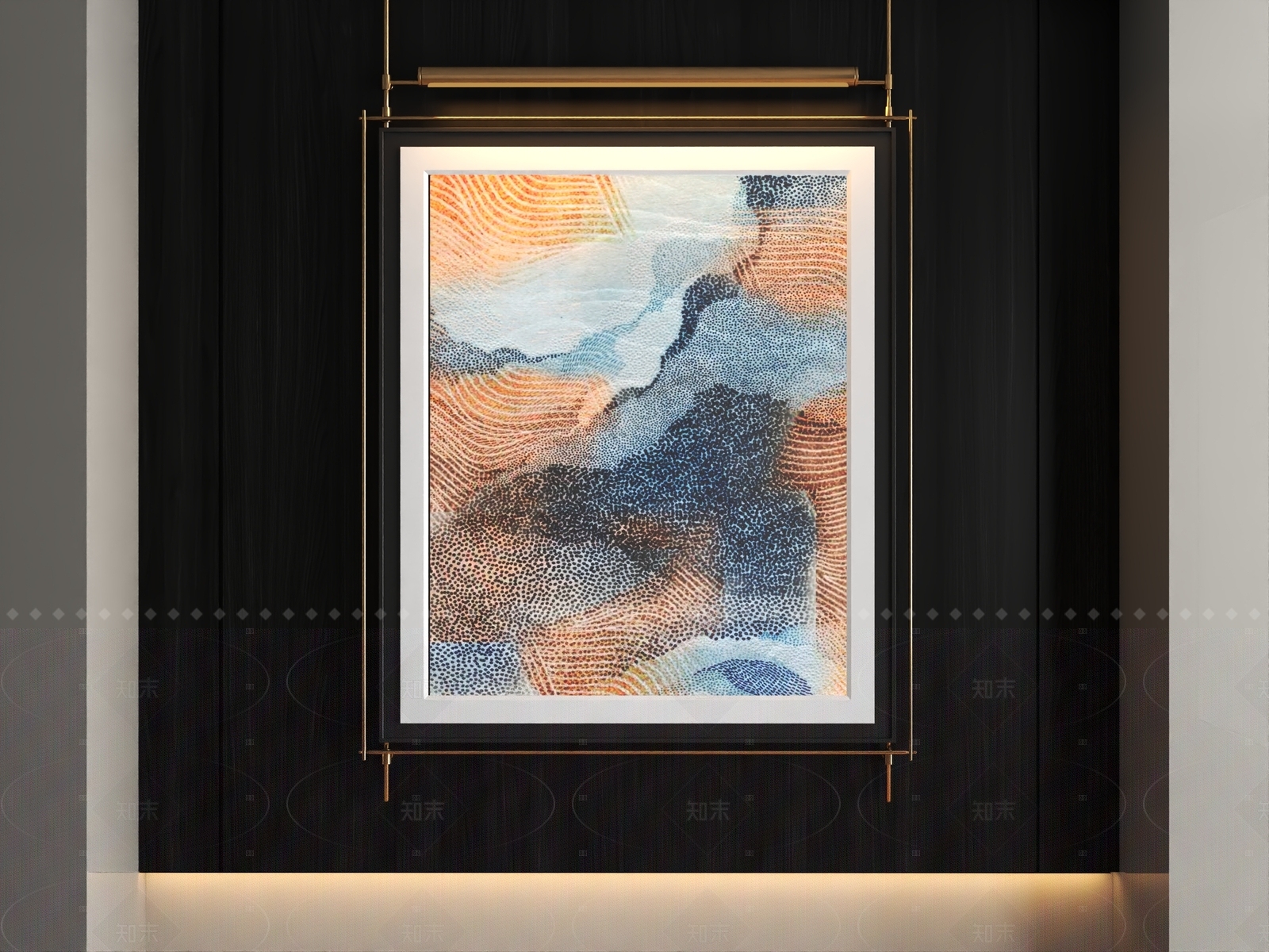 现代轻奢挂画3D模型下载【ID:1208325368】