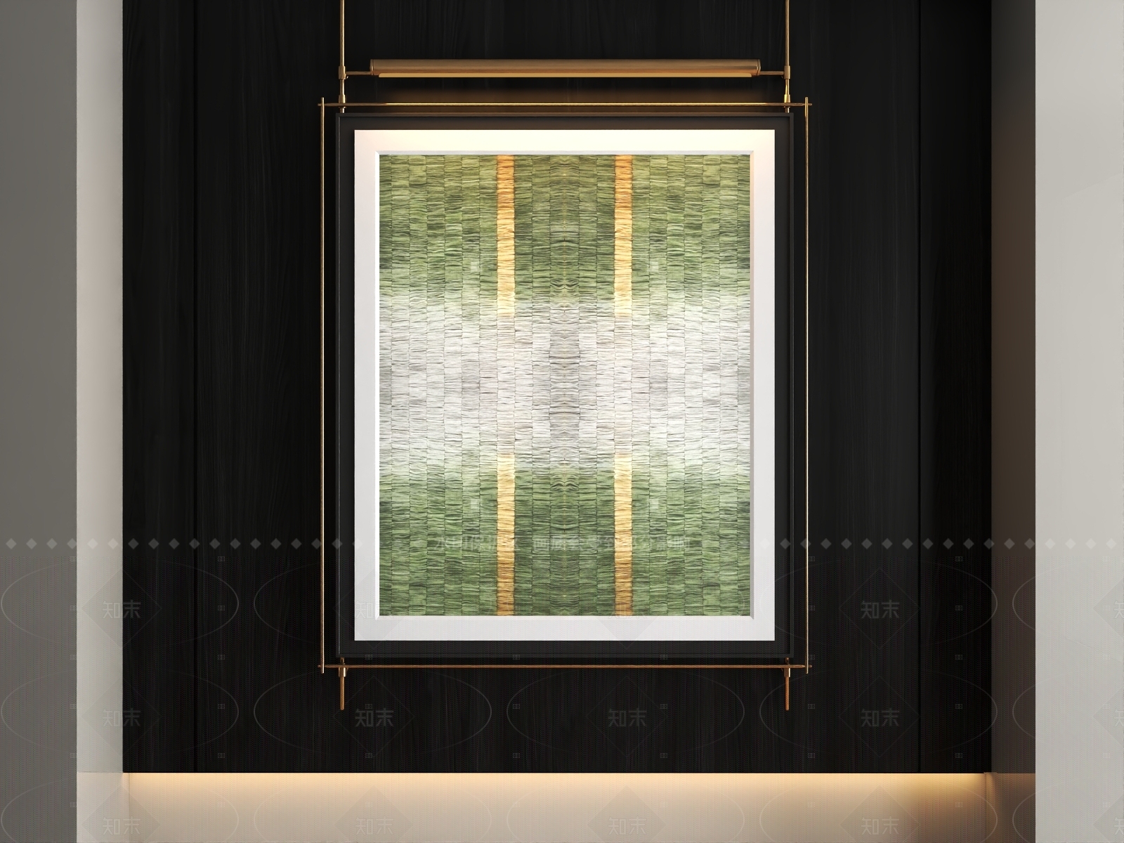 现代中式挂画3D模型下载【ID:1208325475】