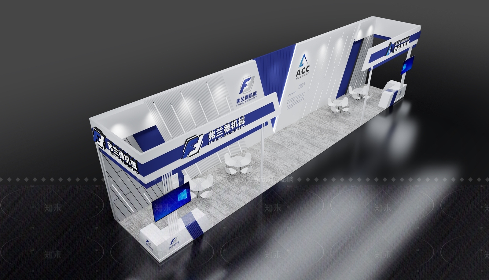 现代简约科技展厅3D模型下载【ID:1208325644】