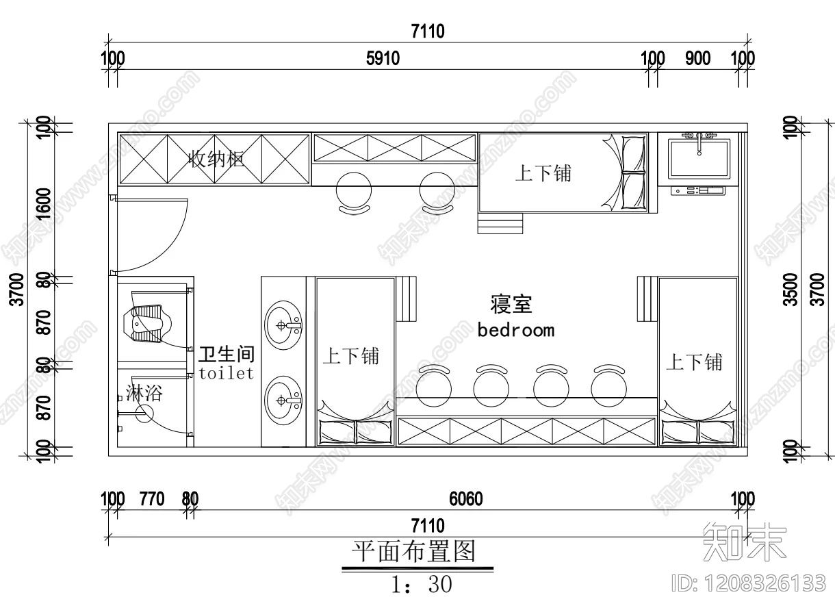 平面布置图施工图下载【ID:1208326133】