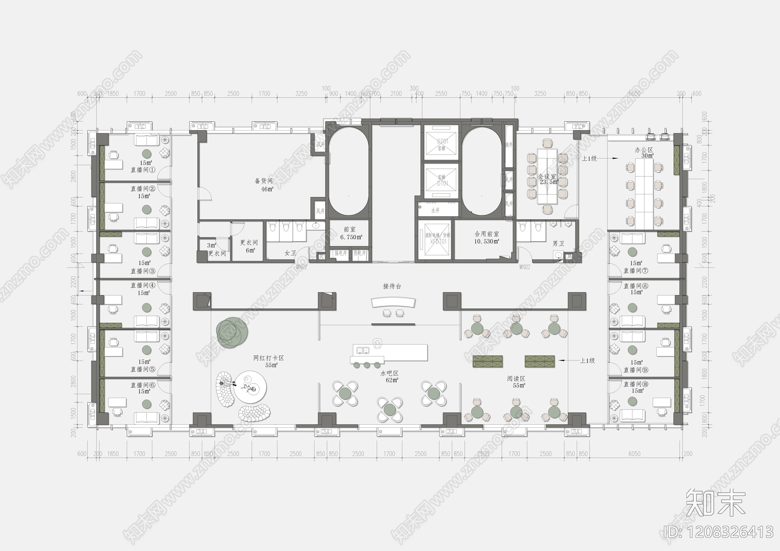 其他办公空间cad施工图下载【ID:1208326413】