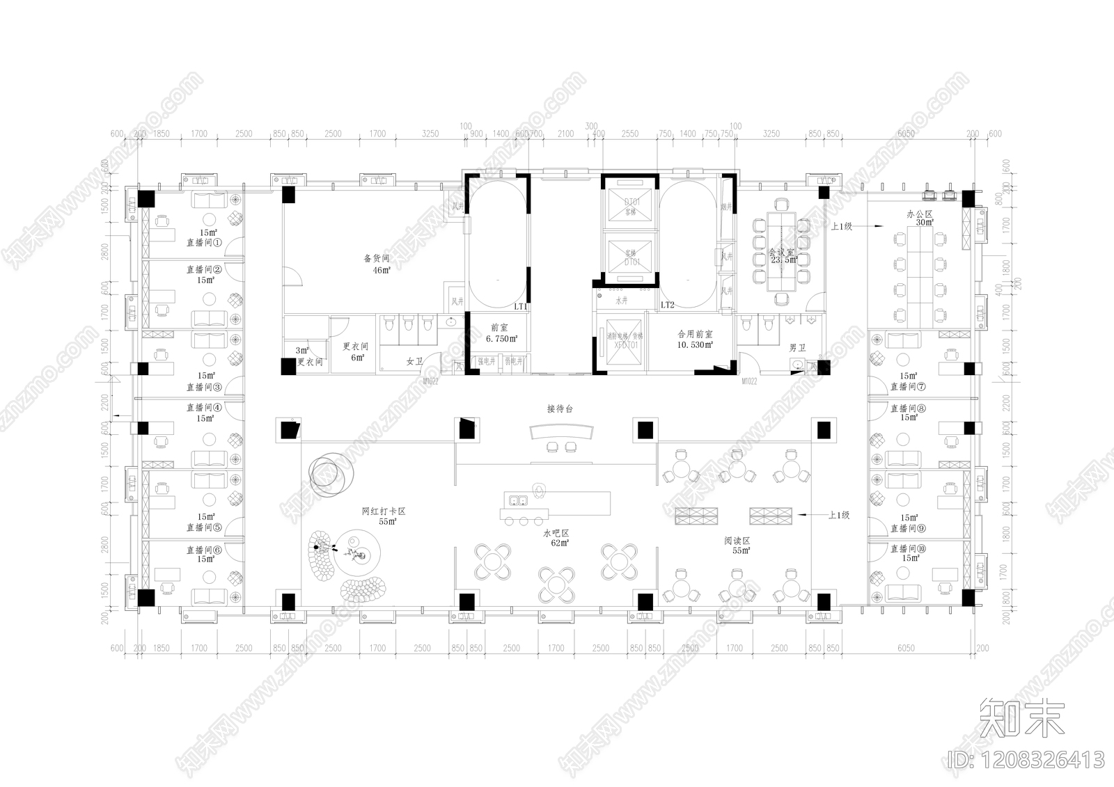 其他办公空间cad施工图下载【ID:1208326413】