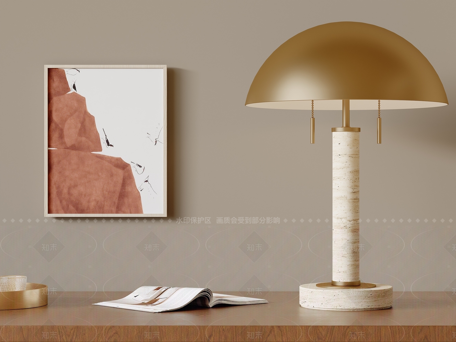 现代轻奢台灯3D模型下载【ID:1208326664】