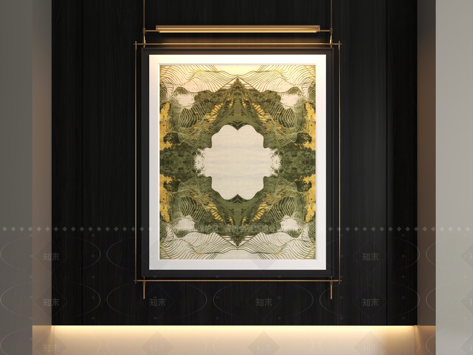 现代中式挂画3D模型下载【ID:1208329320】
