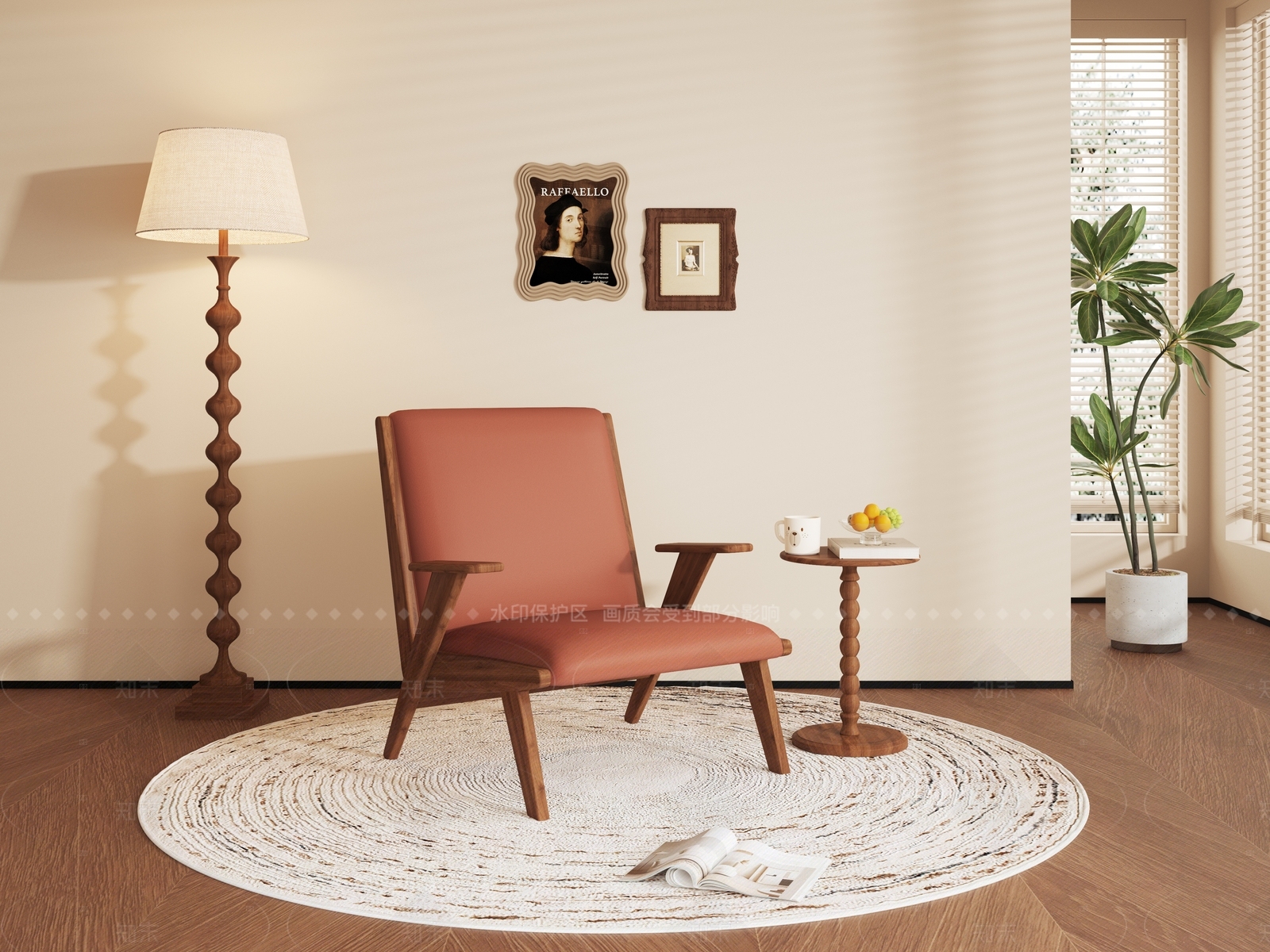 新中式中古休闲椅3D模型下载【ID:1208331786】