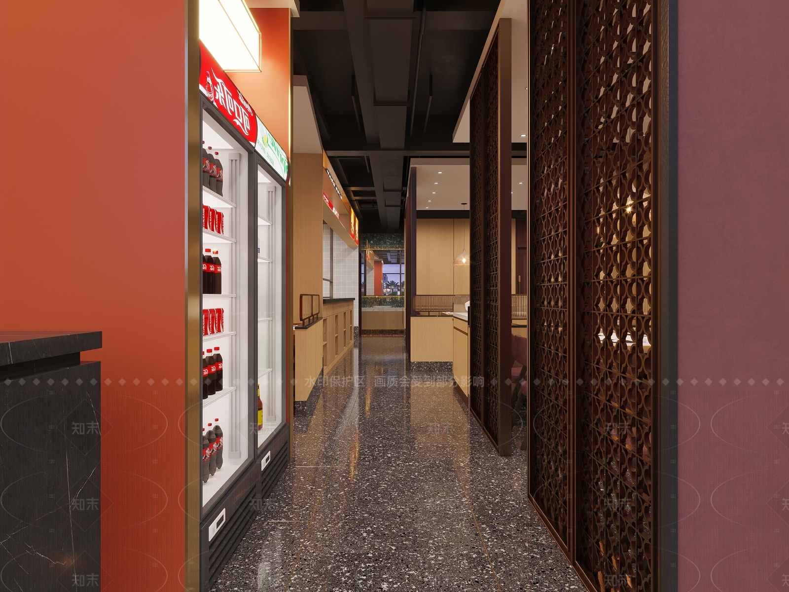 现代新中式火锅店3D模型下载【ID:1208333263】