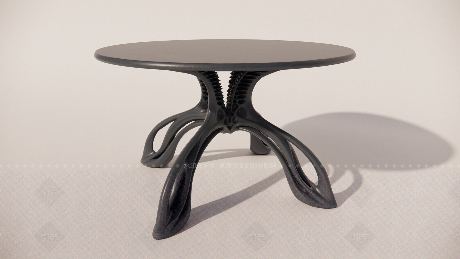 现代工业圆桌餐厅SU模型下载【ID:1208342017】