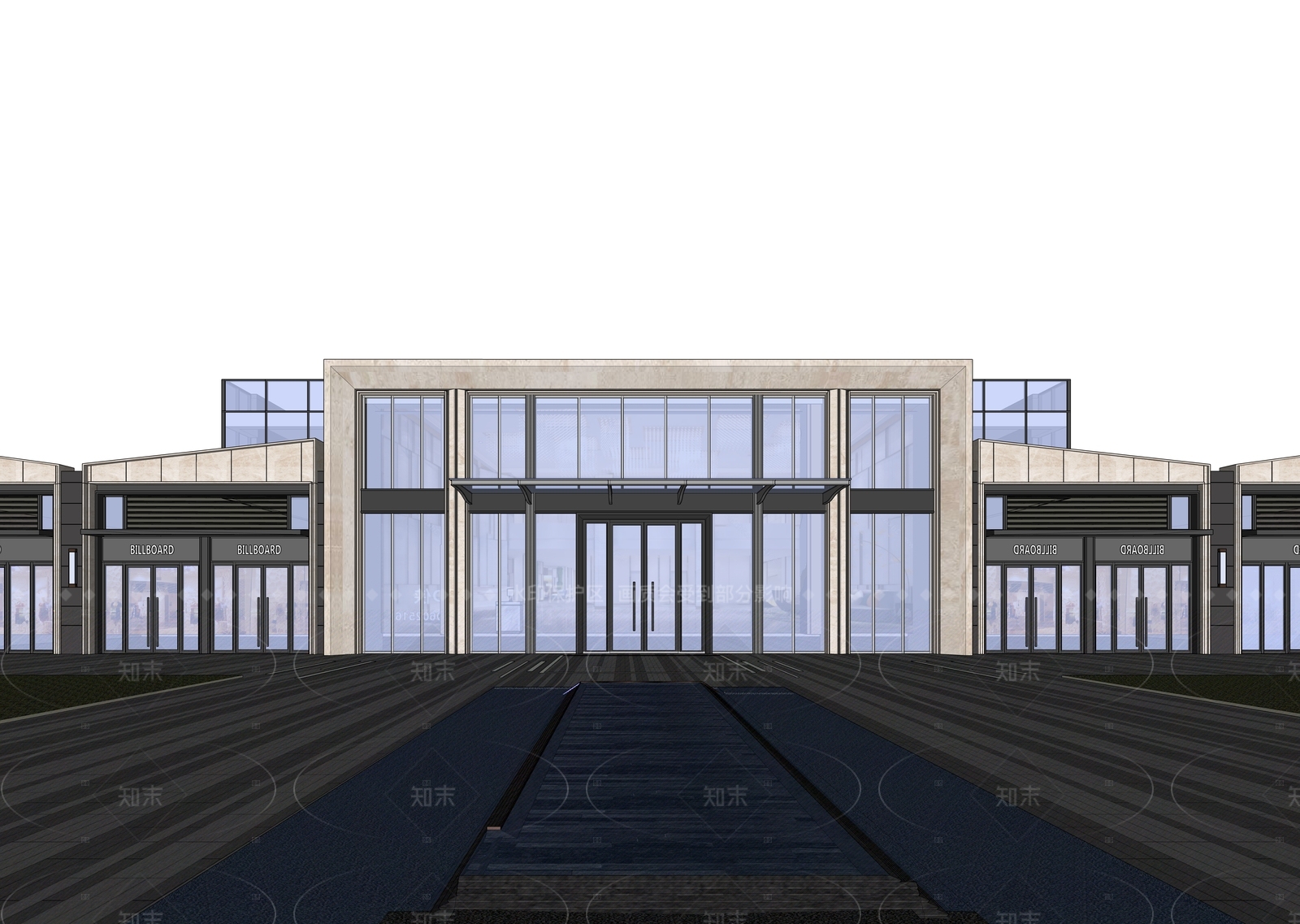 现代简约小区建筑SU模型下载【ID:1208344622】
