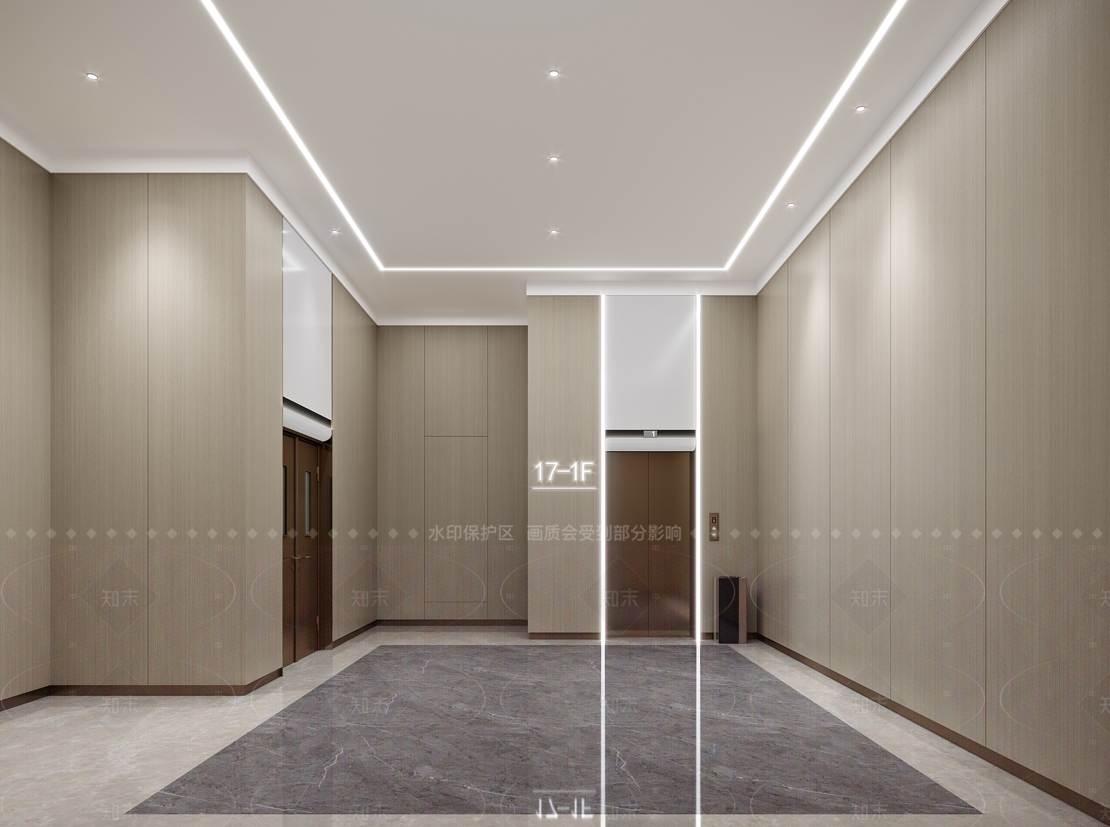 现代电梯间3D模型下载【ID:1208344814】