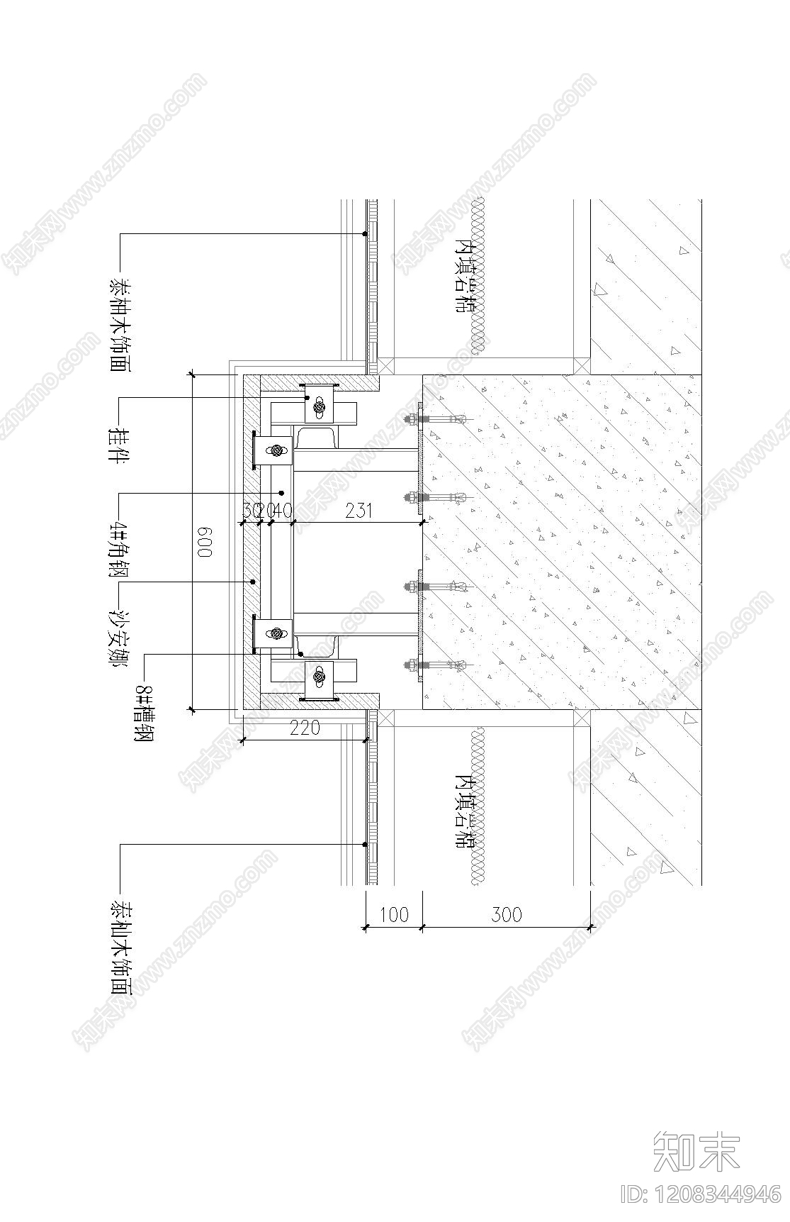 柱子节点cad施工图下载【ID:1208344946】