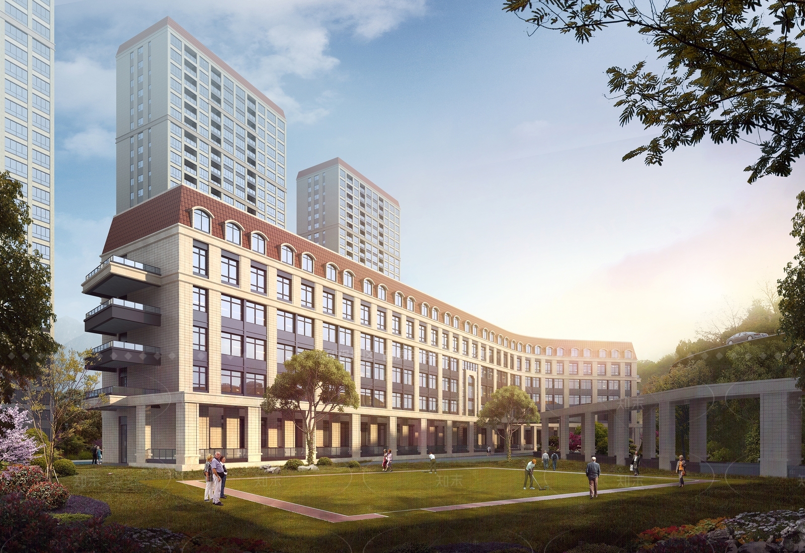 欧式其他住宅外观3D模型下载【ID:1208346736】