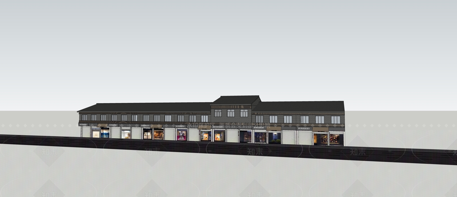 新中式古建筑SU模型下载【ID:1208348286】
