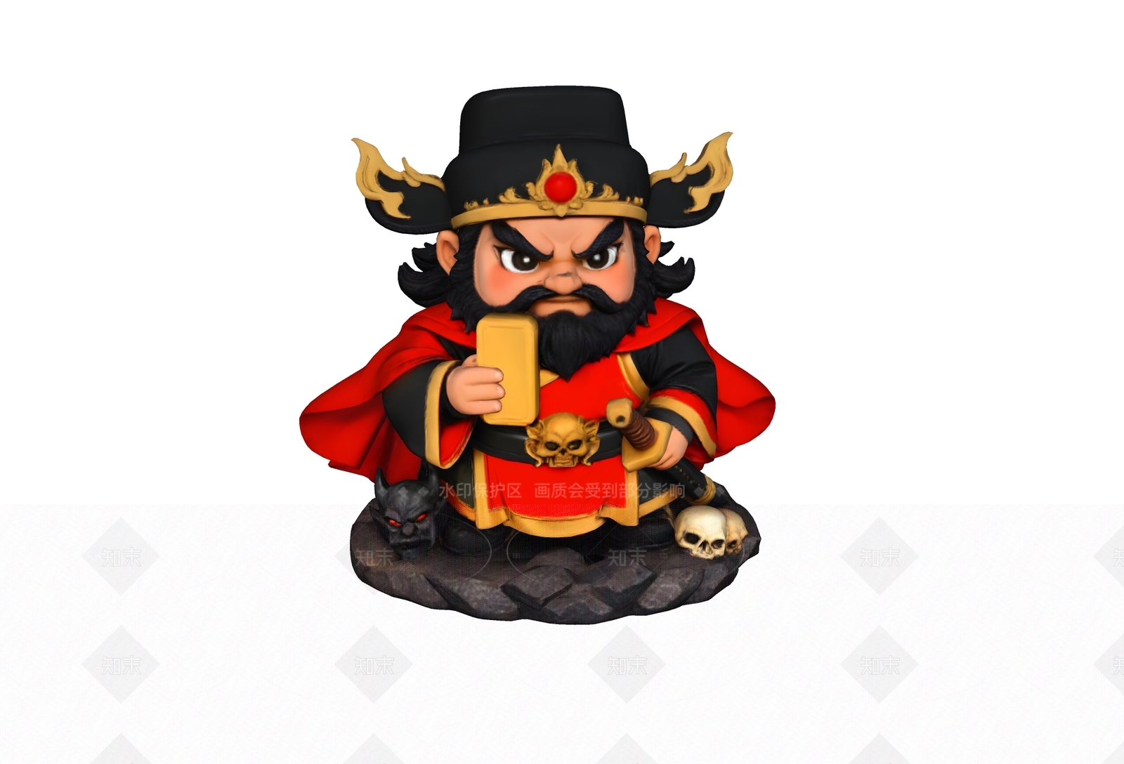 现代新中式雕塑SU模型下载【ID:1208350680】