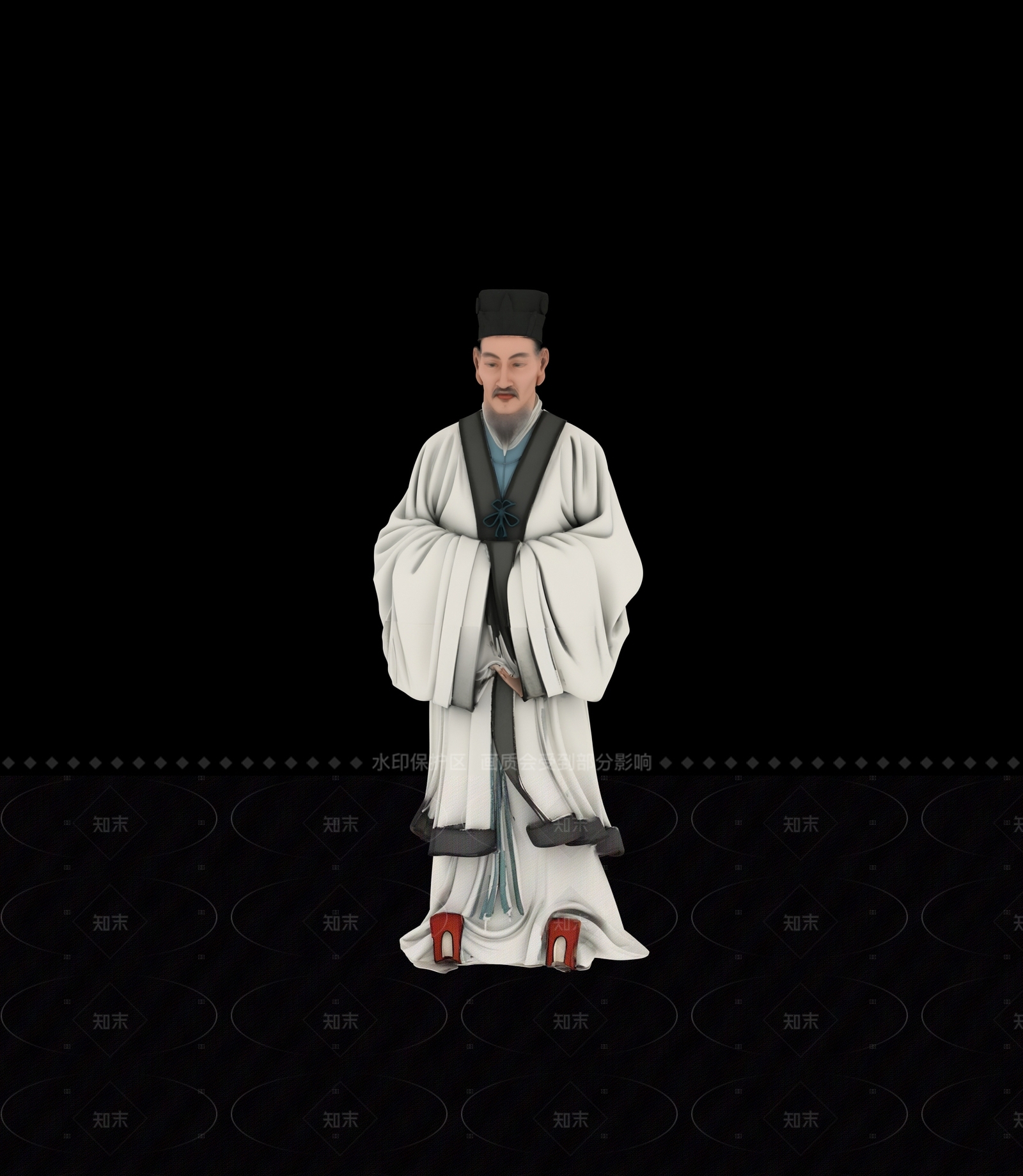 中式博物馆展厅3D模型下载【ID:1208352233】