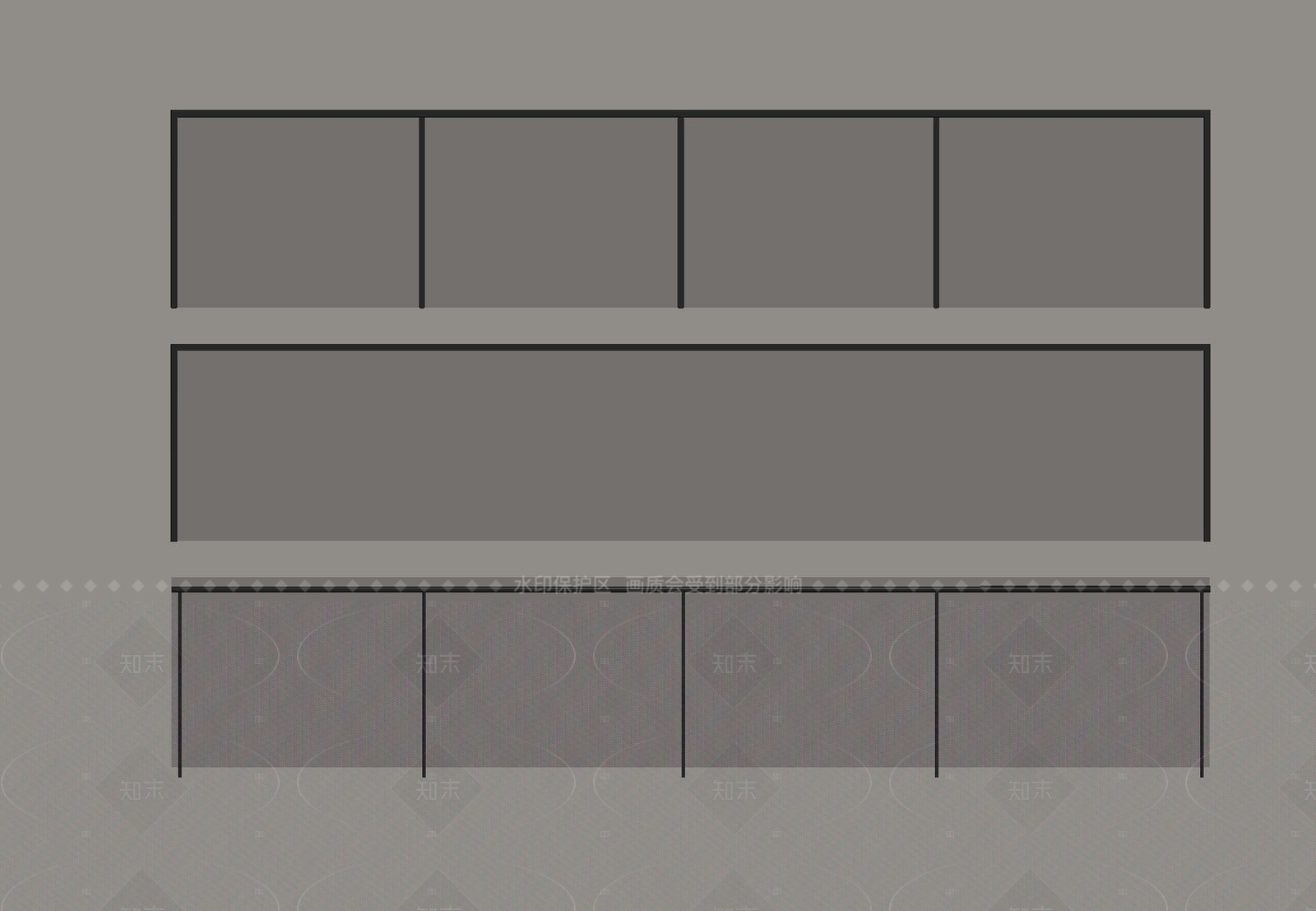 现代简约围栏护栏SU模型下载【ID:1208354412】
