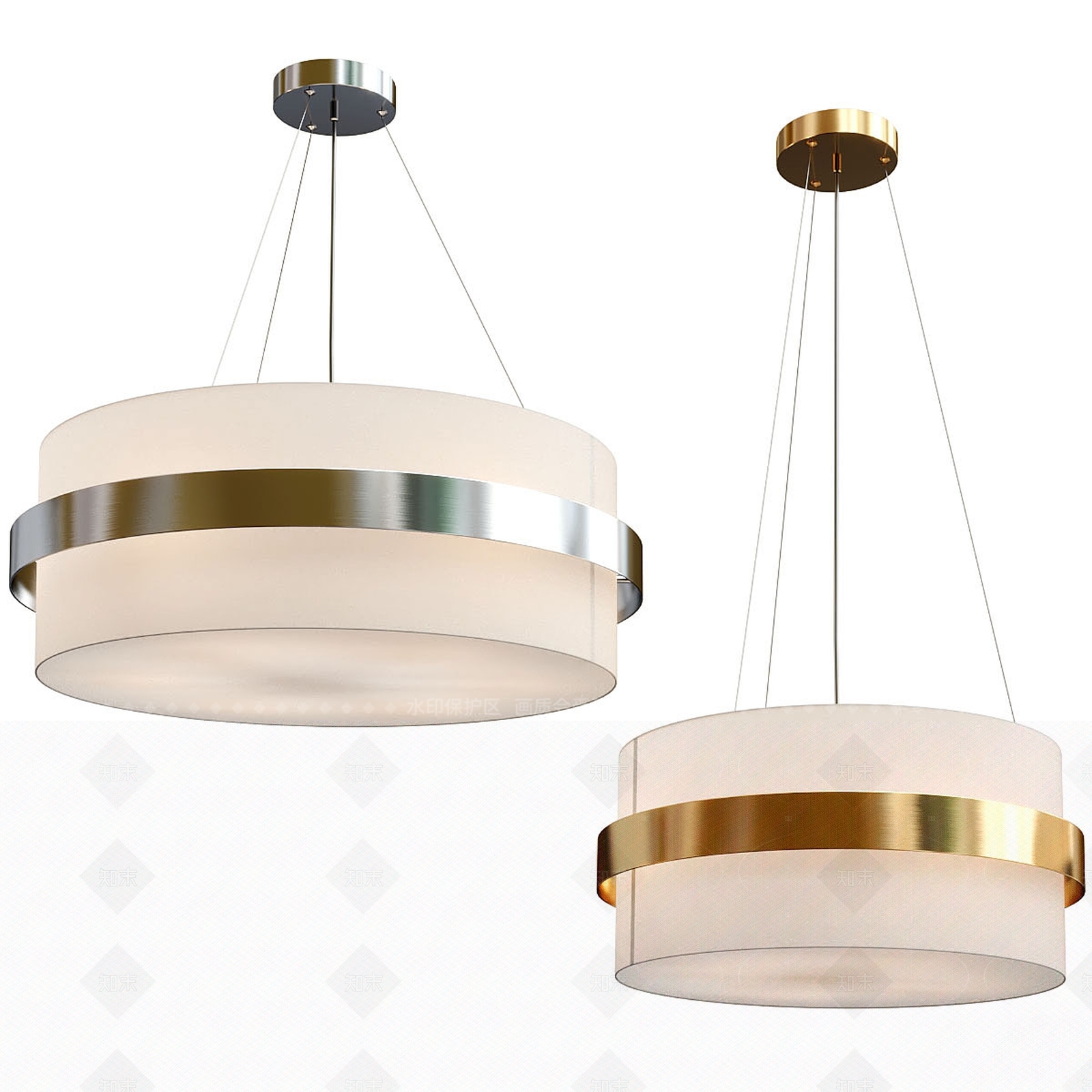 现代欧式客厅吊灯3D模型下载【ID:1208356743】