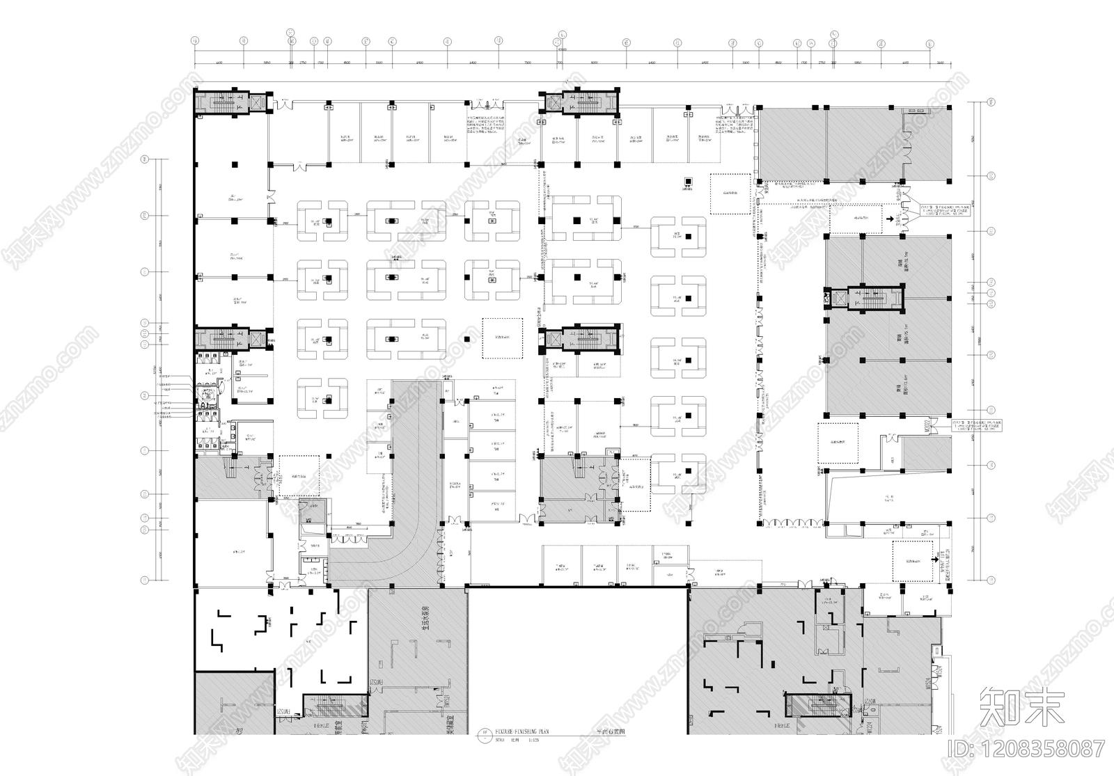 现代农贸市场施工图下载【ID:1208358087】