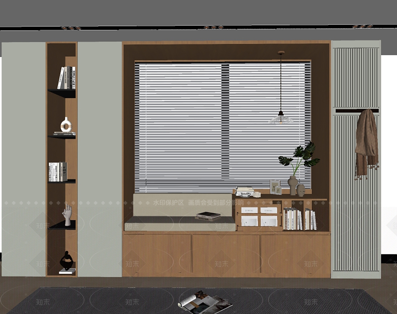 现代家居阳台SU模型下载【ID:1208367030】