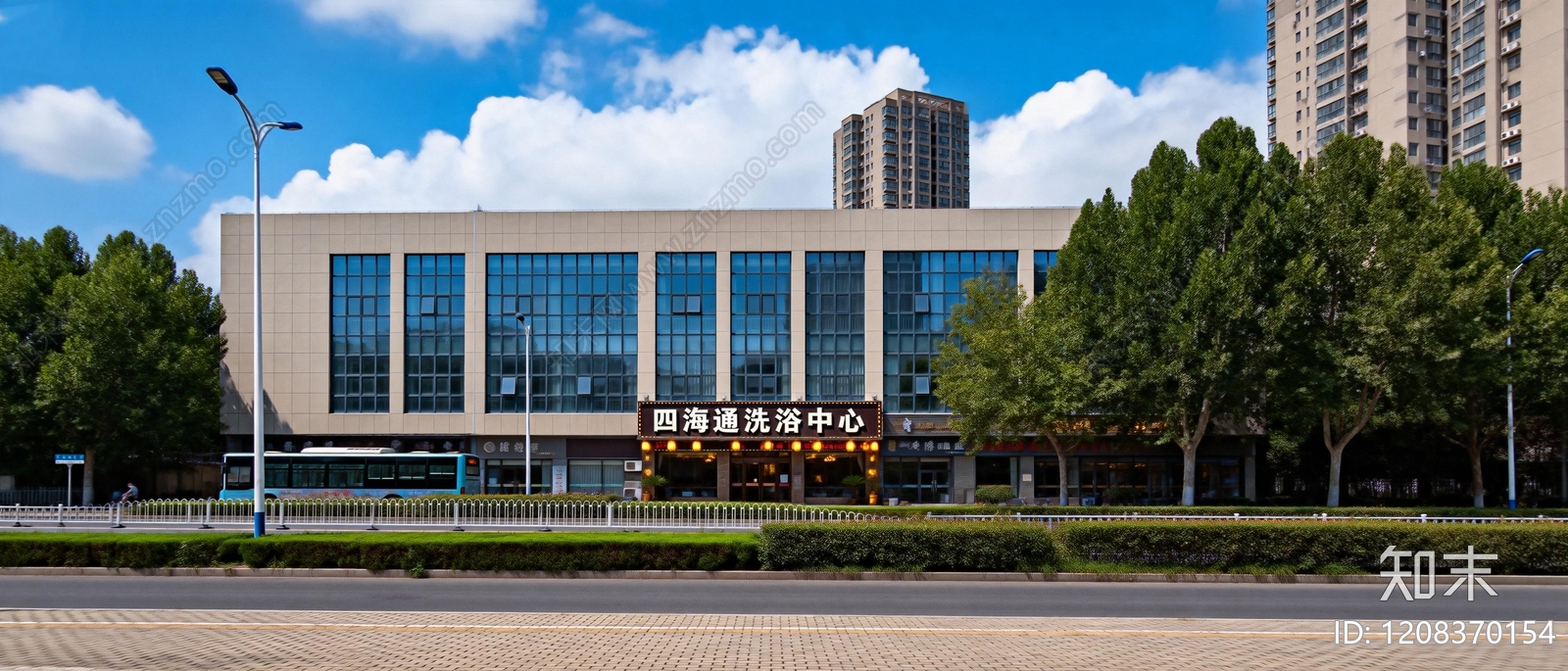 现代极简街道外景贴图下载【ID:1208370154】