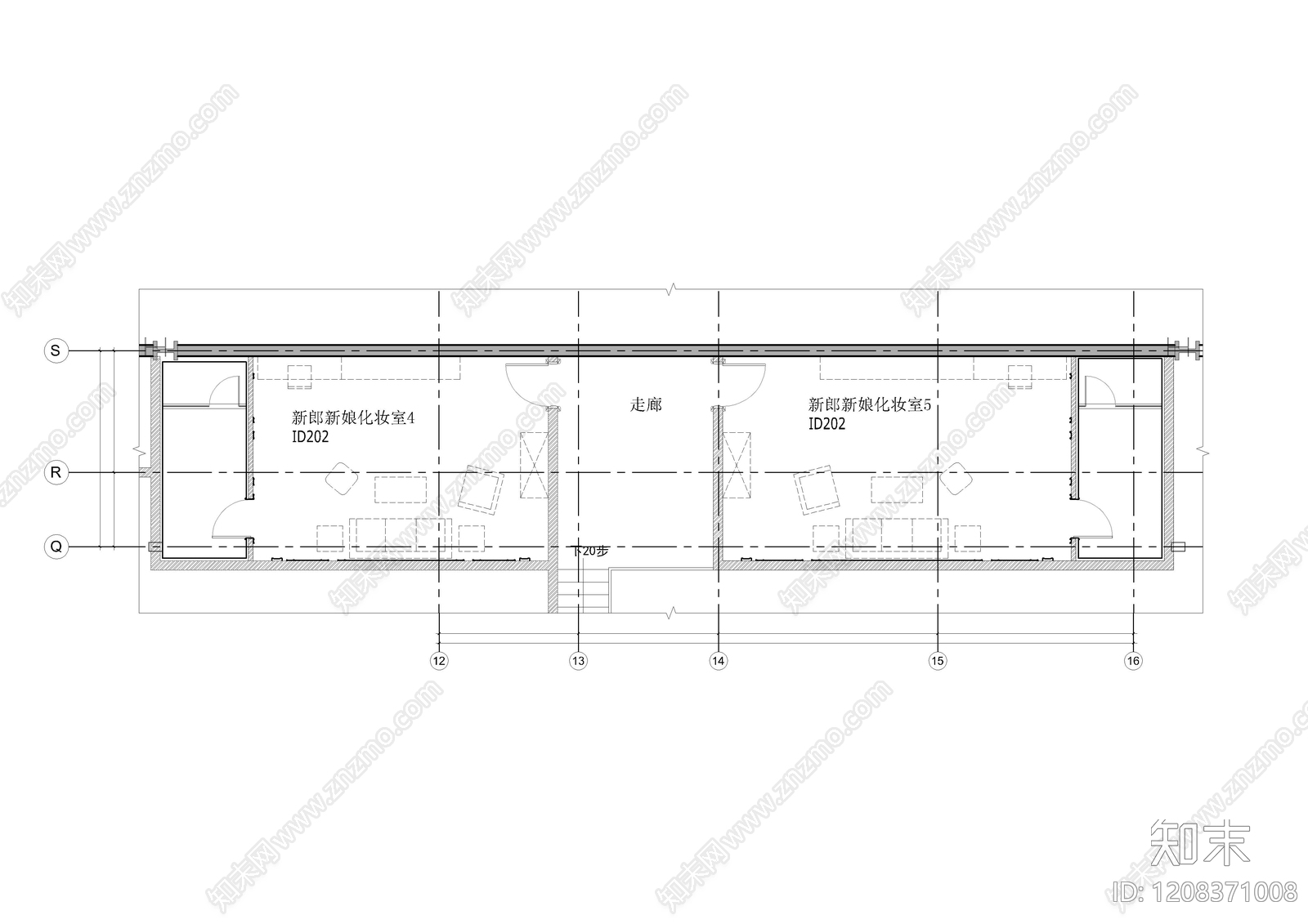 现代婚纱店cad施工图下载【ID:1208371008】