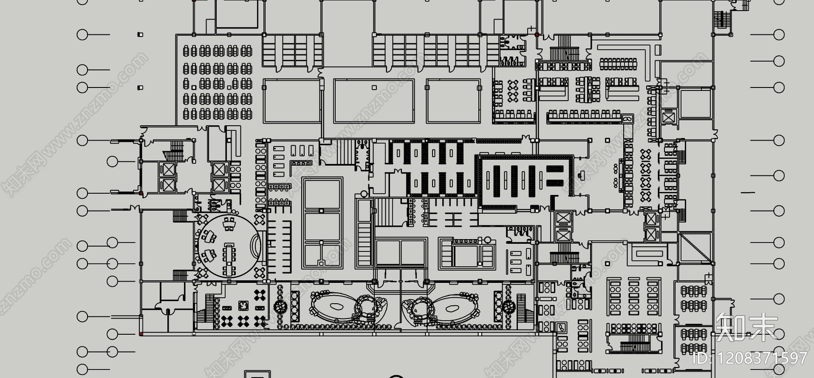 现代洗浴中心施工图下载【ID:1208371597】