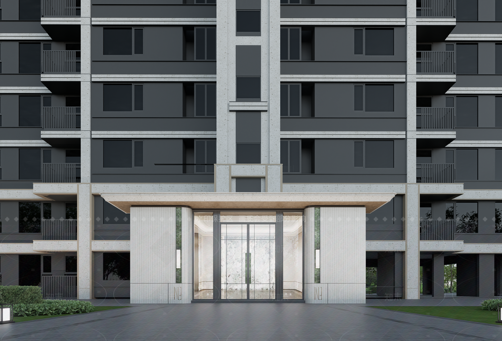 现代高层住宅SU模型下载【ID:1208372884】