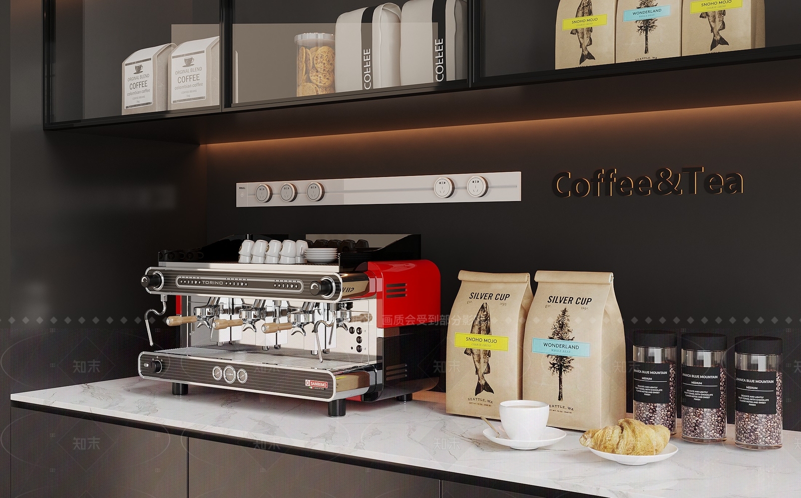 现代简约咖啡厅3D模型下载【ID:1208372859】