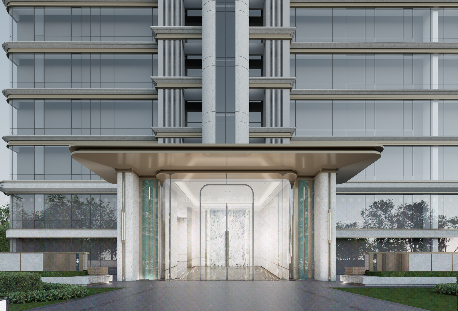 现代高层住宅SU模型下载【ID:1208373087】