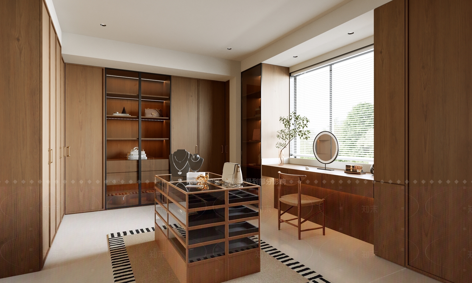 现代简约衣帽间3D模型下载【ID:1208373778】
