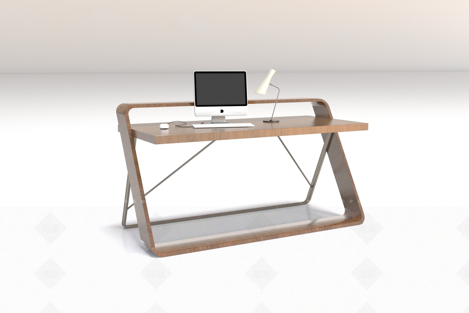 现代简约办公桌3D模型下载【ID:1208373987】