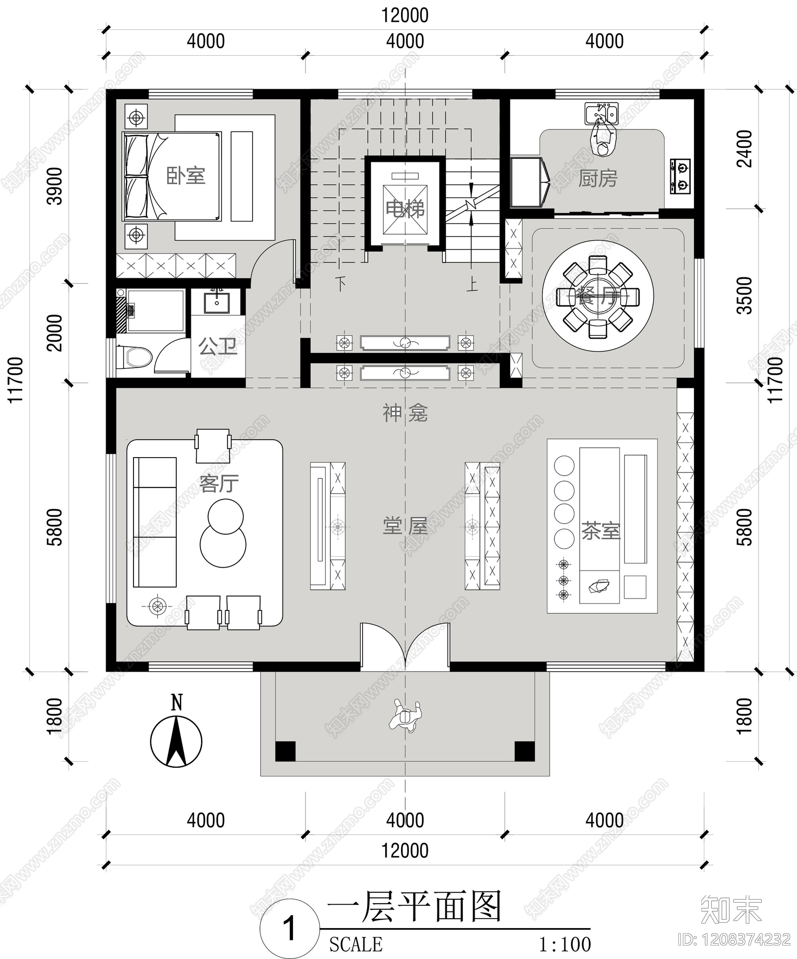 别墅施工图下载【ID:1208374232】