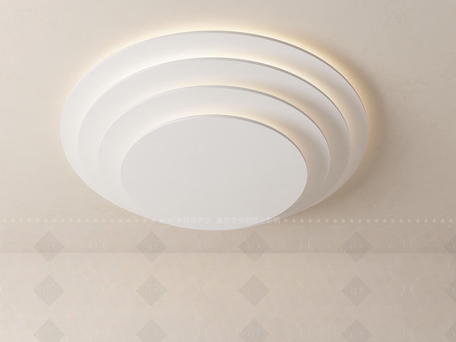 奶油风儿童房吸顶灯3D模型下载【ID:1208375131】