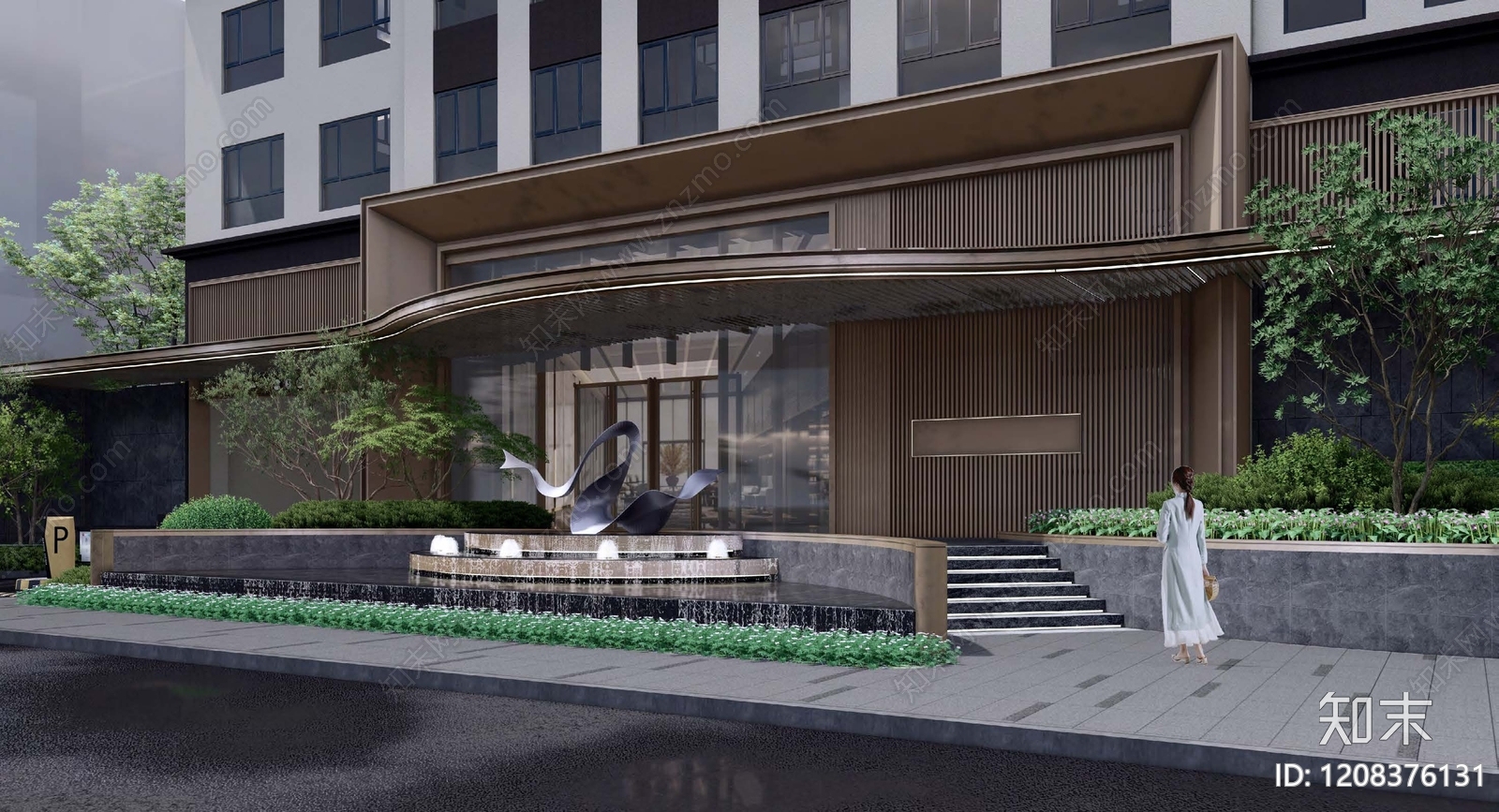 现代轻奢水井图库施工图下载【ID:1208376131】