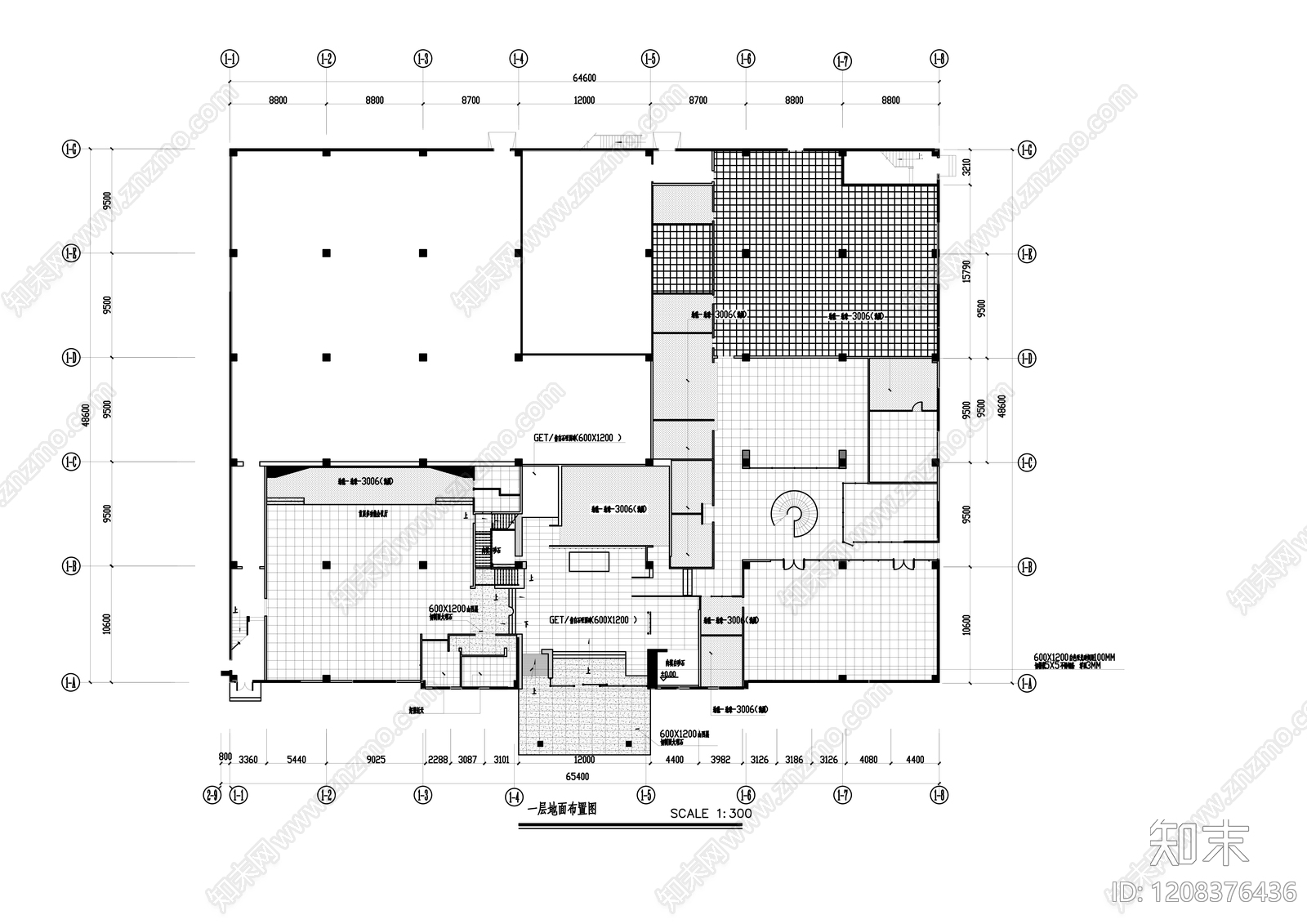 现代整体办公空间cad施工图下载【ID:1208376436】