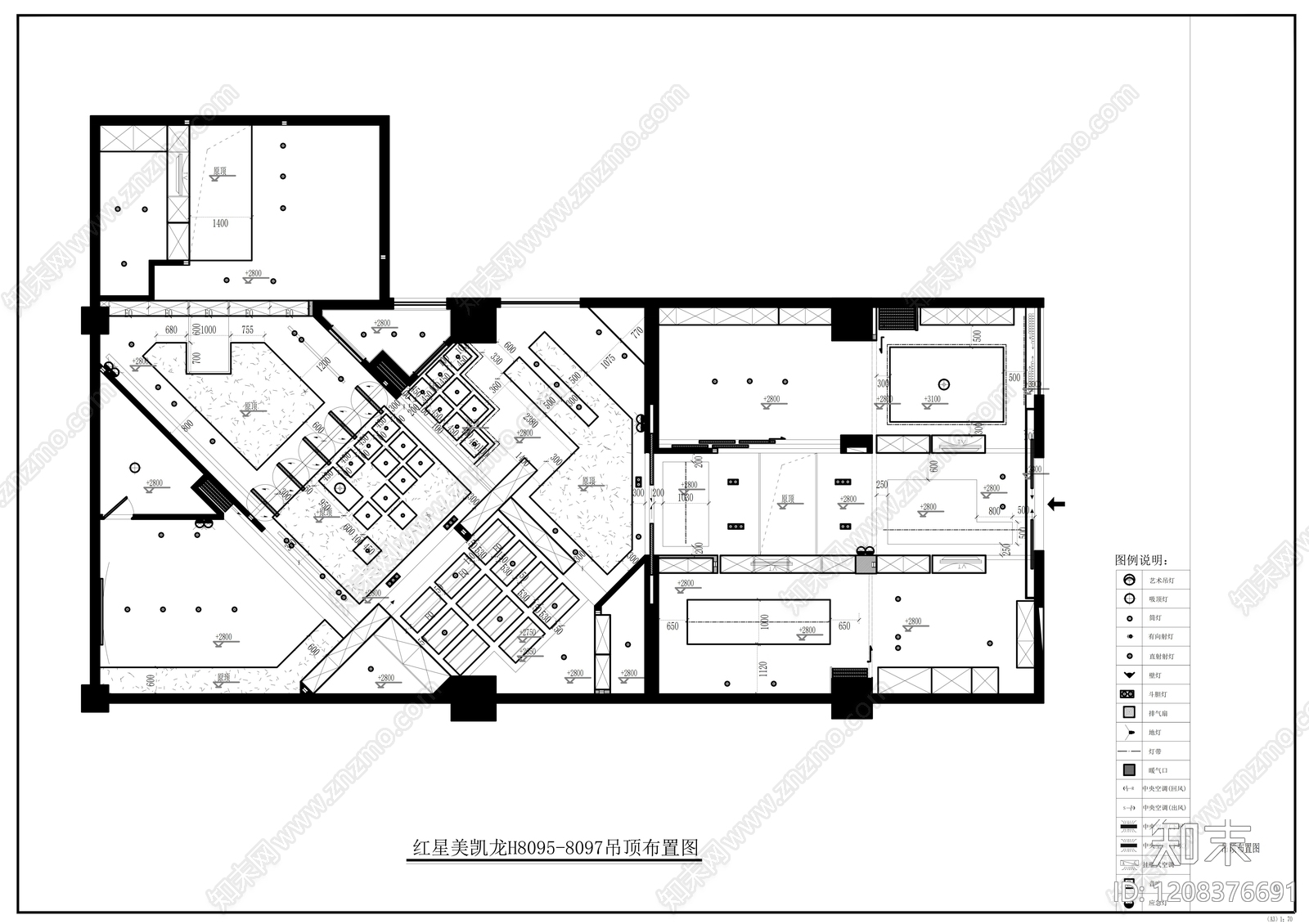 现代整体办公空间cad施工图下载【ID:1208376691】