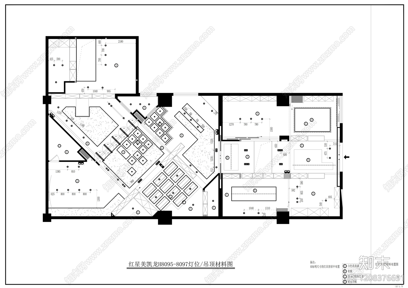 现代整体办公空间cad施工图下载【ID:1208376691】