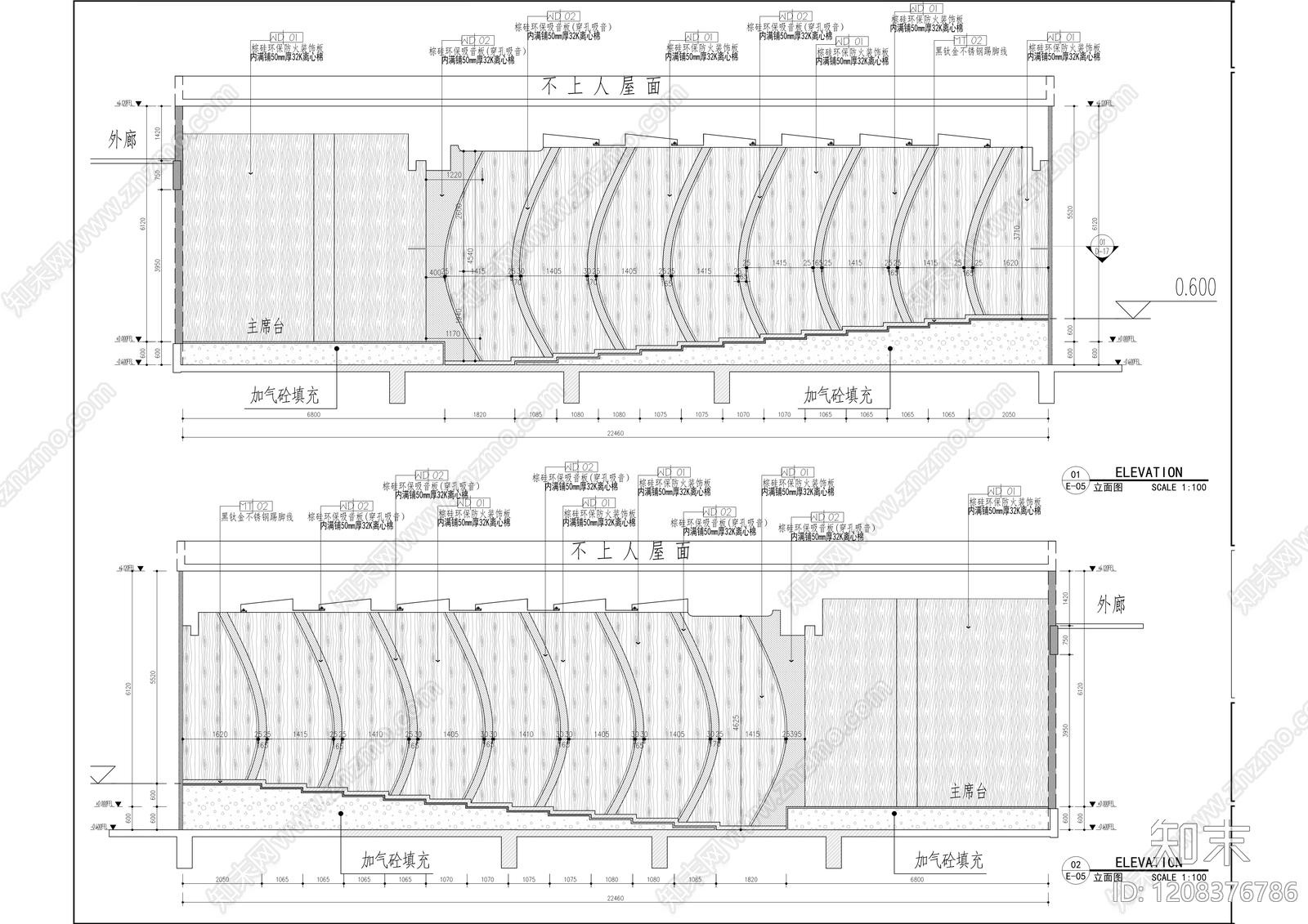 现代科技馆cad施工图下载【ID:1208376786】