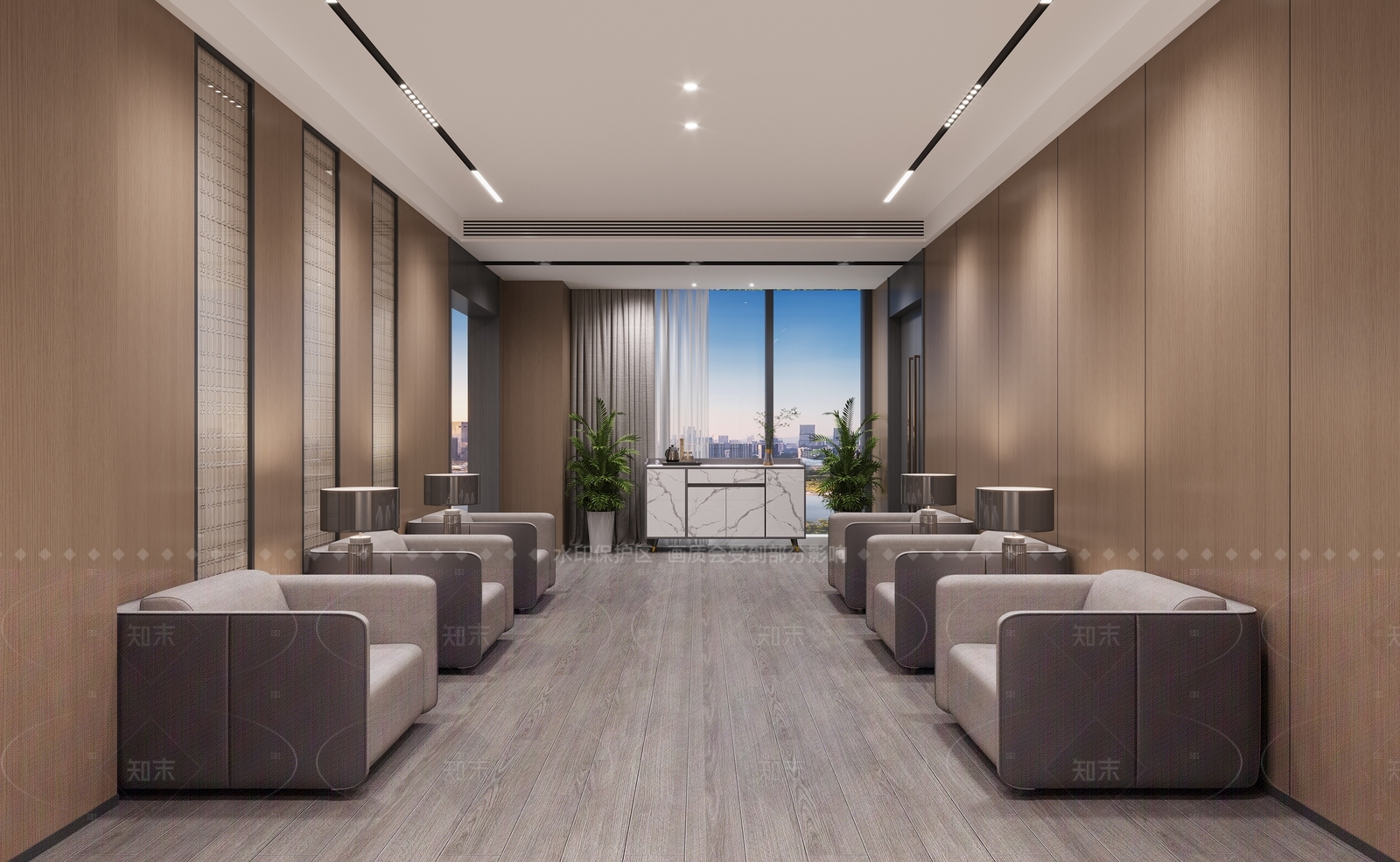 新中式接待室3D模型下载【ID:1208377392】