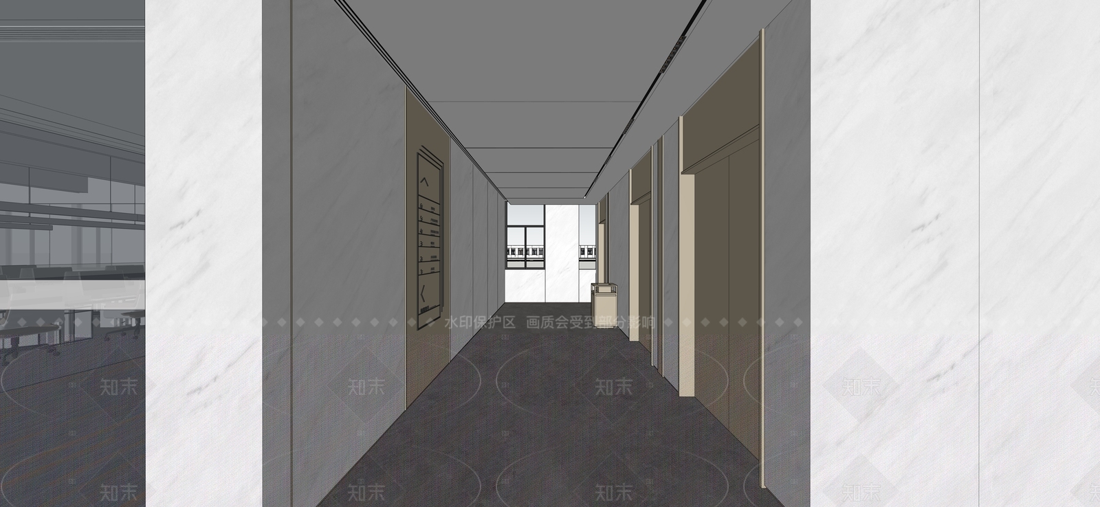 现代其他办公区域SU模型下载【ID:1208378507】