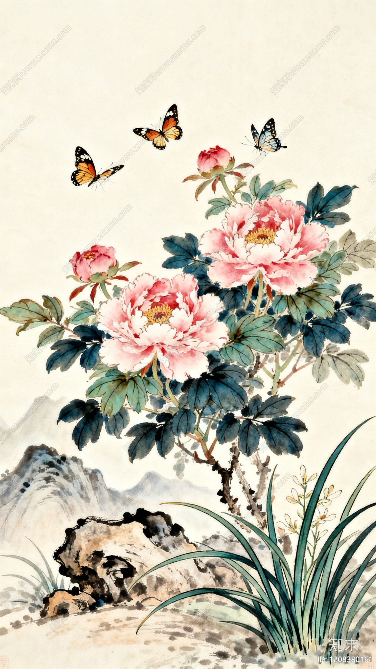 新中式其他挂画贴图下载【ID:1208380161】
