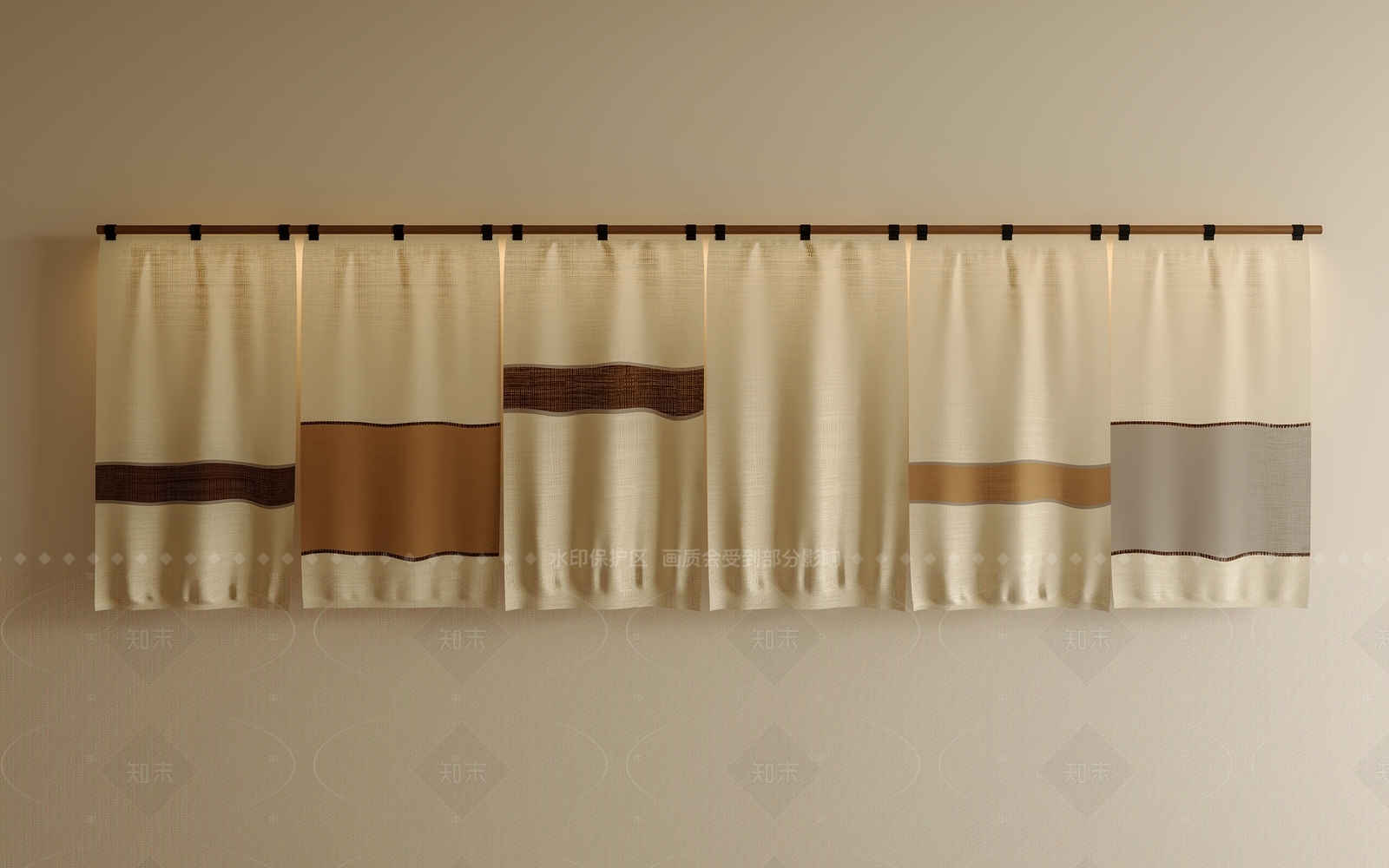 日式门帘3D模型下载【ID:1208381729】