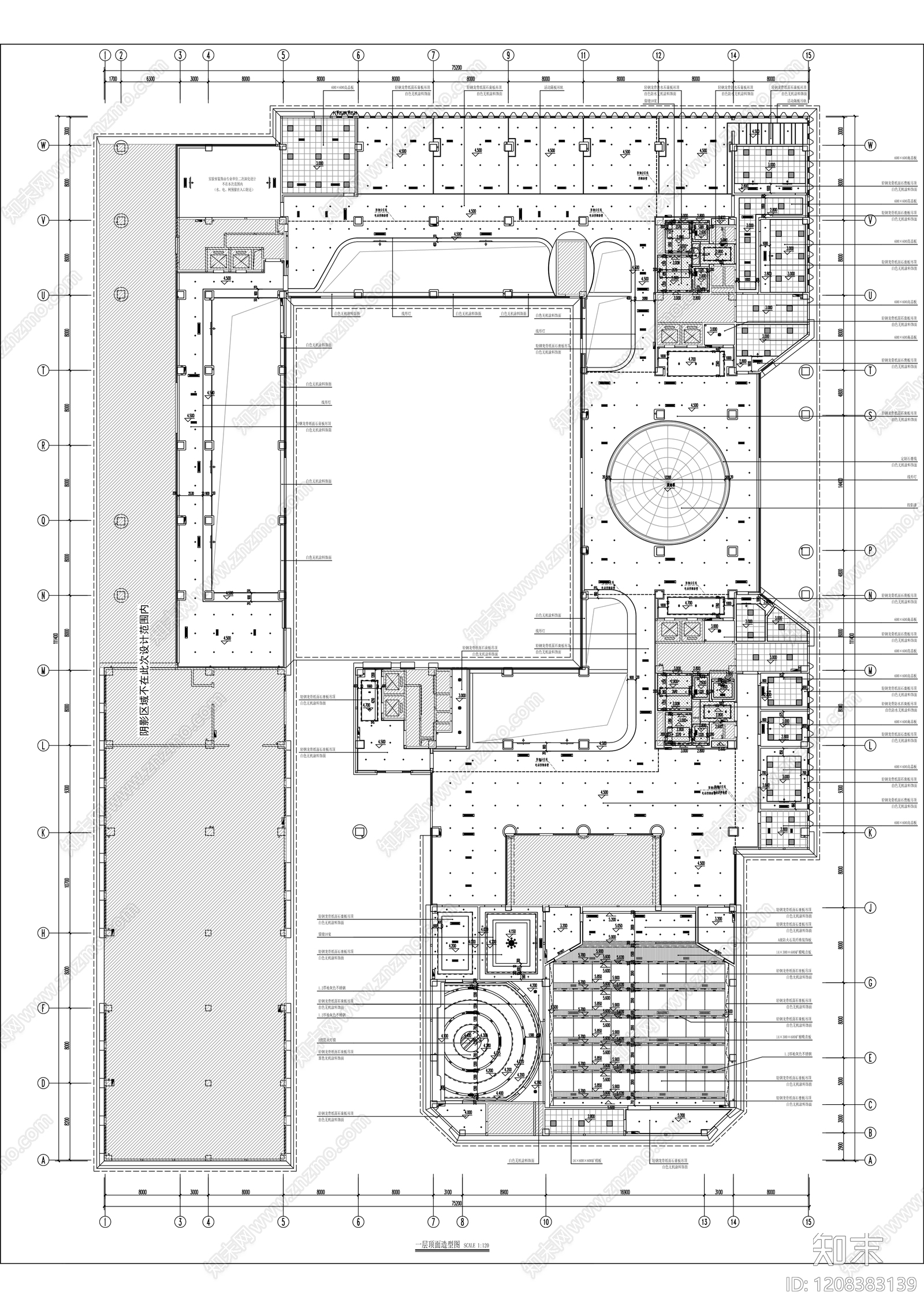现代整体办公空间cad施工图下载【ID:1208383139】