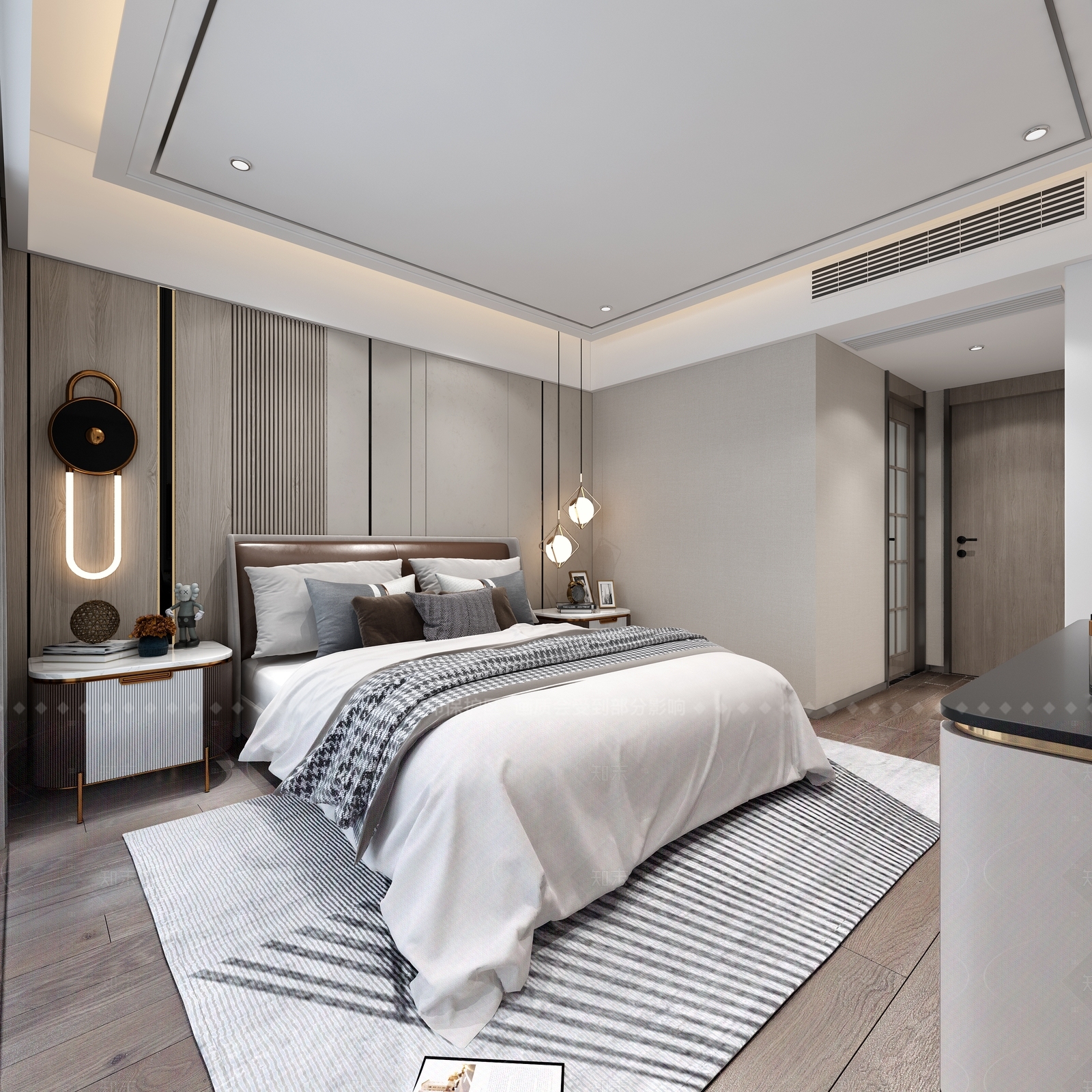 现代简约书房3D模型下载【ID:1208383238】
