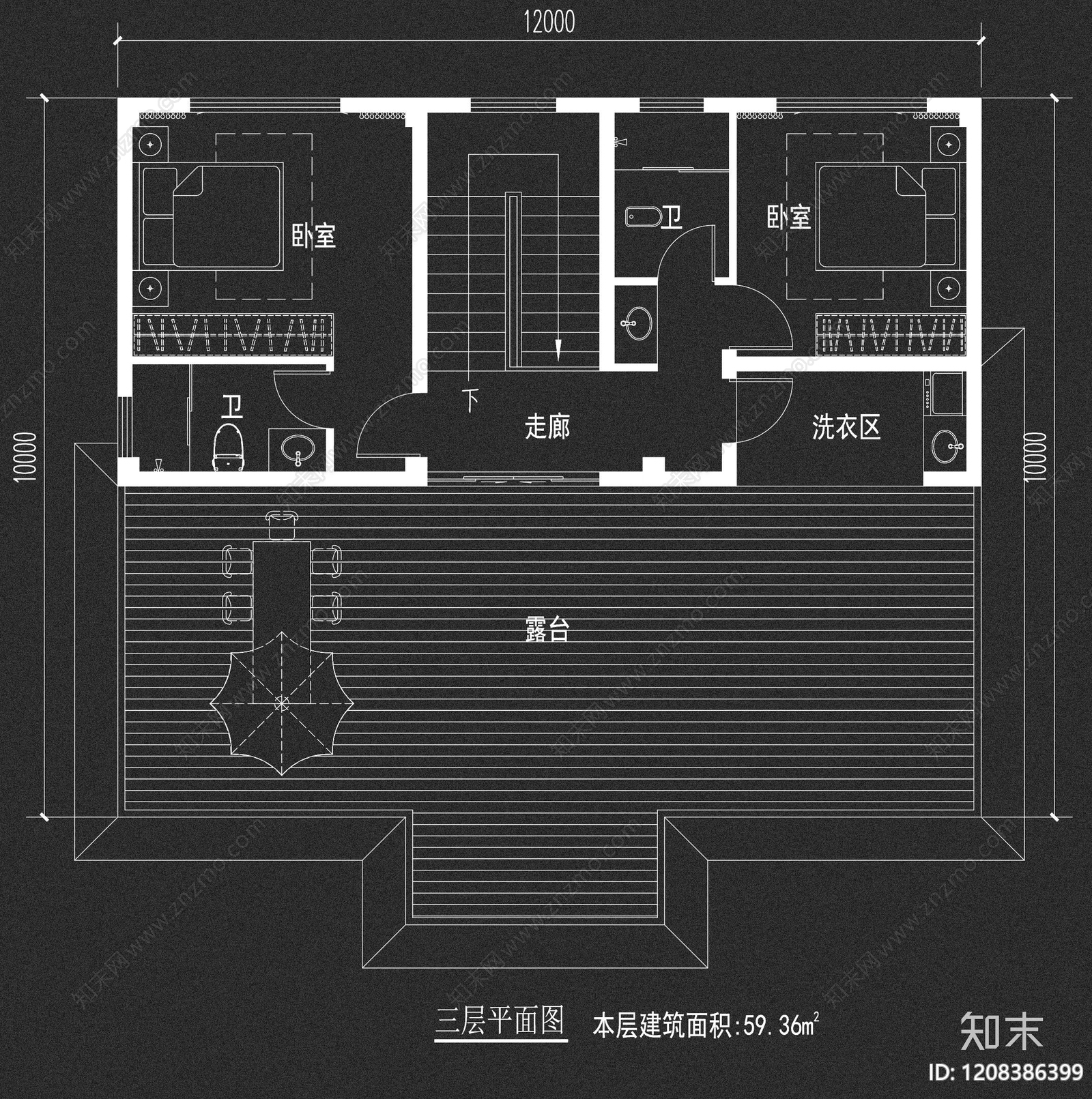 别墅cad施工图下载【ID:1208386399】