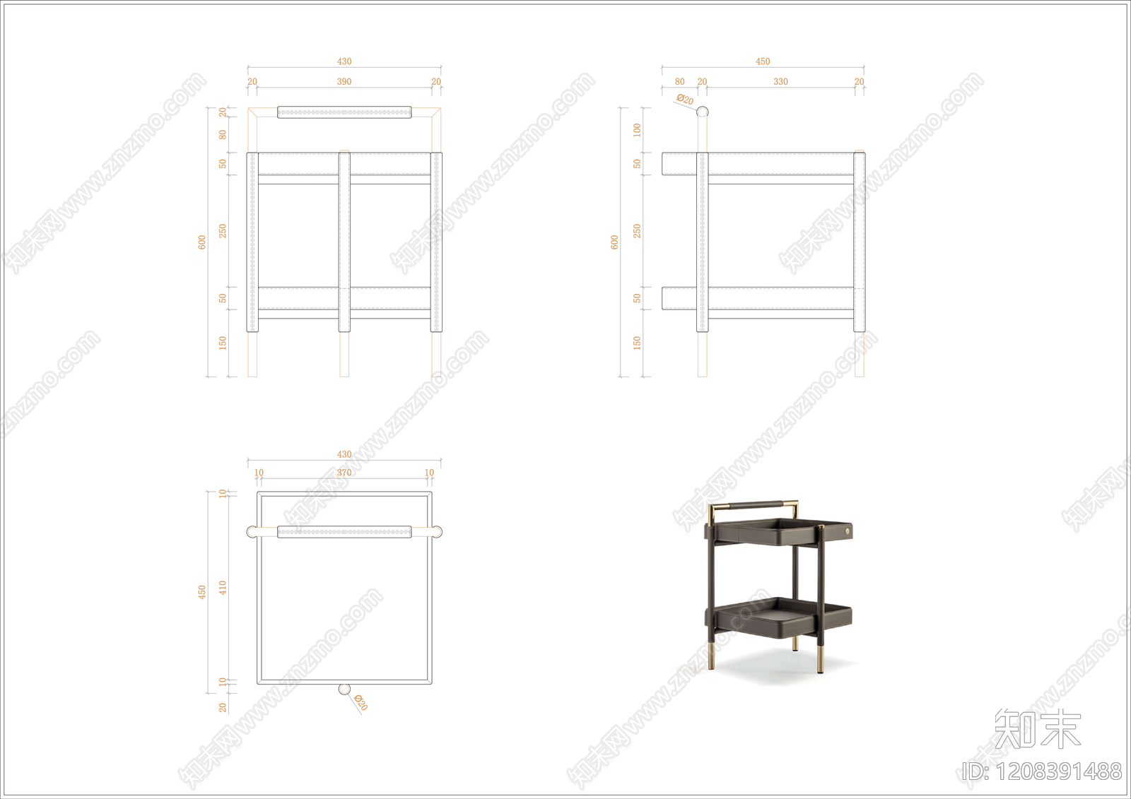 现代轻奢家具图库cad施工图下载【ID:1208391488】
