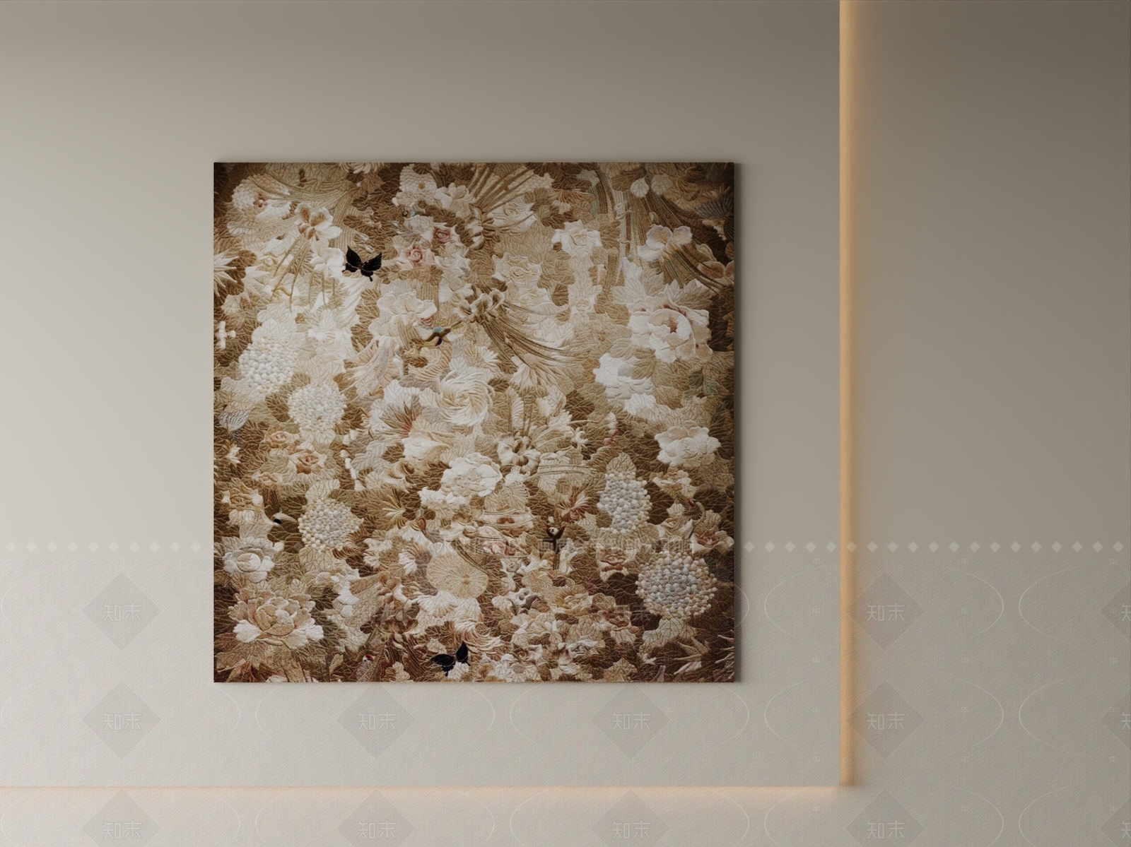 奶油风挂画3D模型下载【ID:1208395200】
